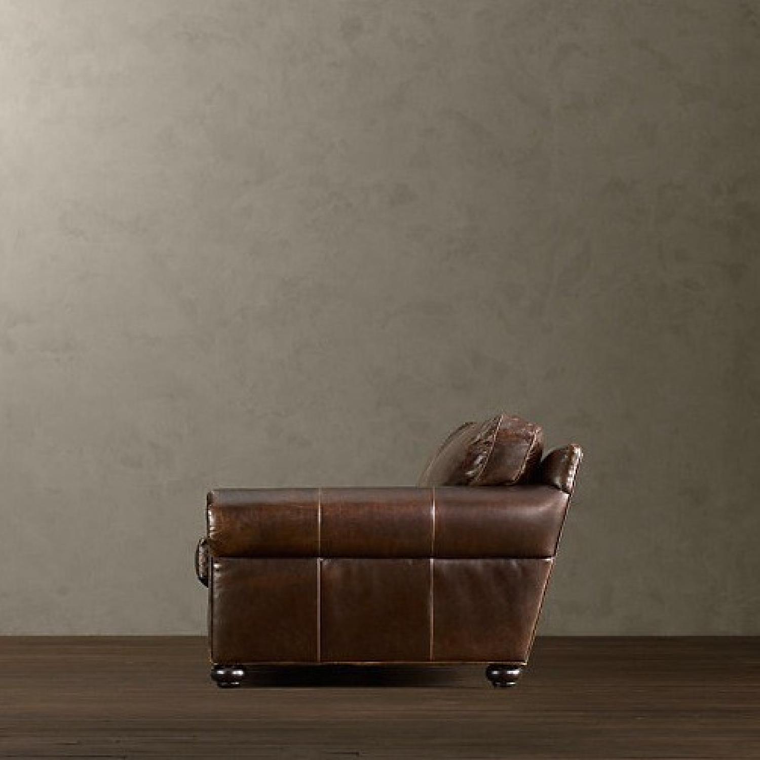 Restoration Hardware Leather Couch - image-3