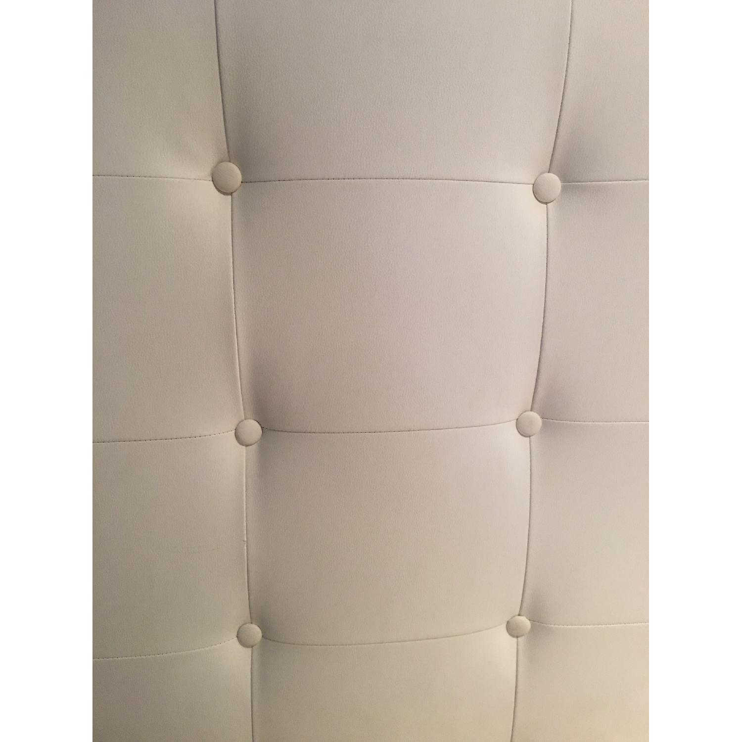 DG Casa White Leather Platform King Bed - image-3