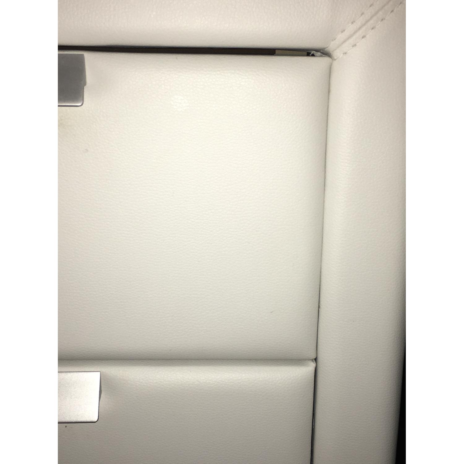 White Leather Nightstands - 2 Available - image-3
