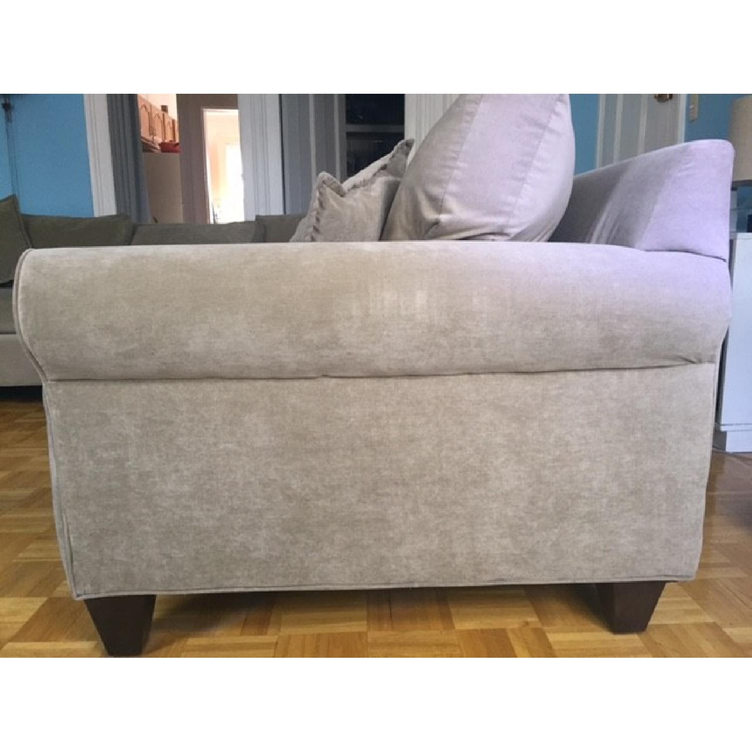 American Signature Furniture Light Sage Green 2-Piece L-Shaped Sectional Sofa - image-2