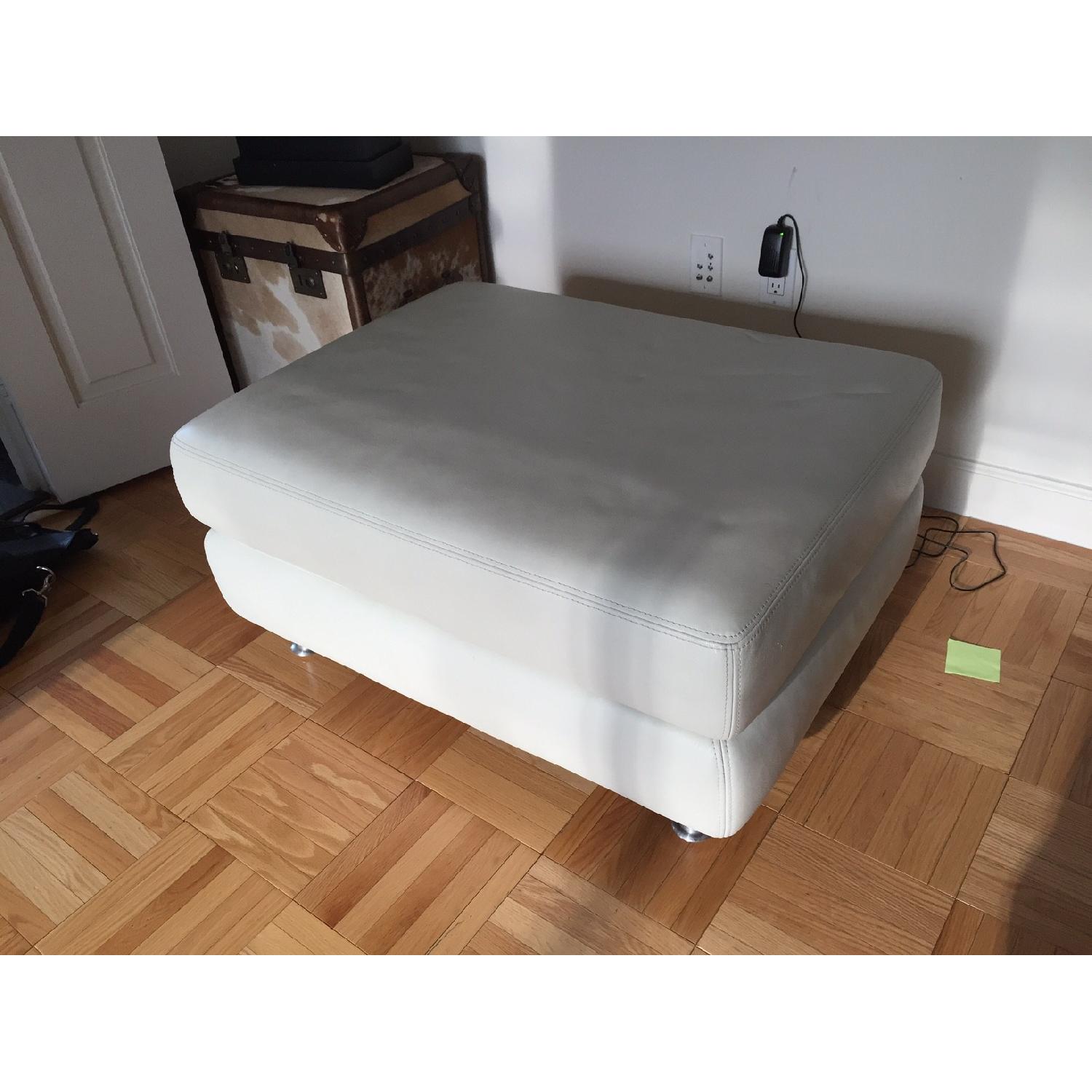 W Schillig Leather Sectional Sofa w/ Ottoman - image-3