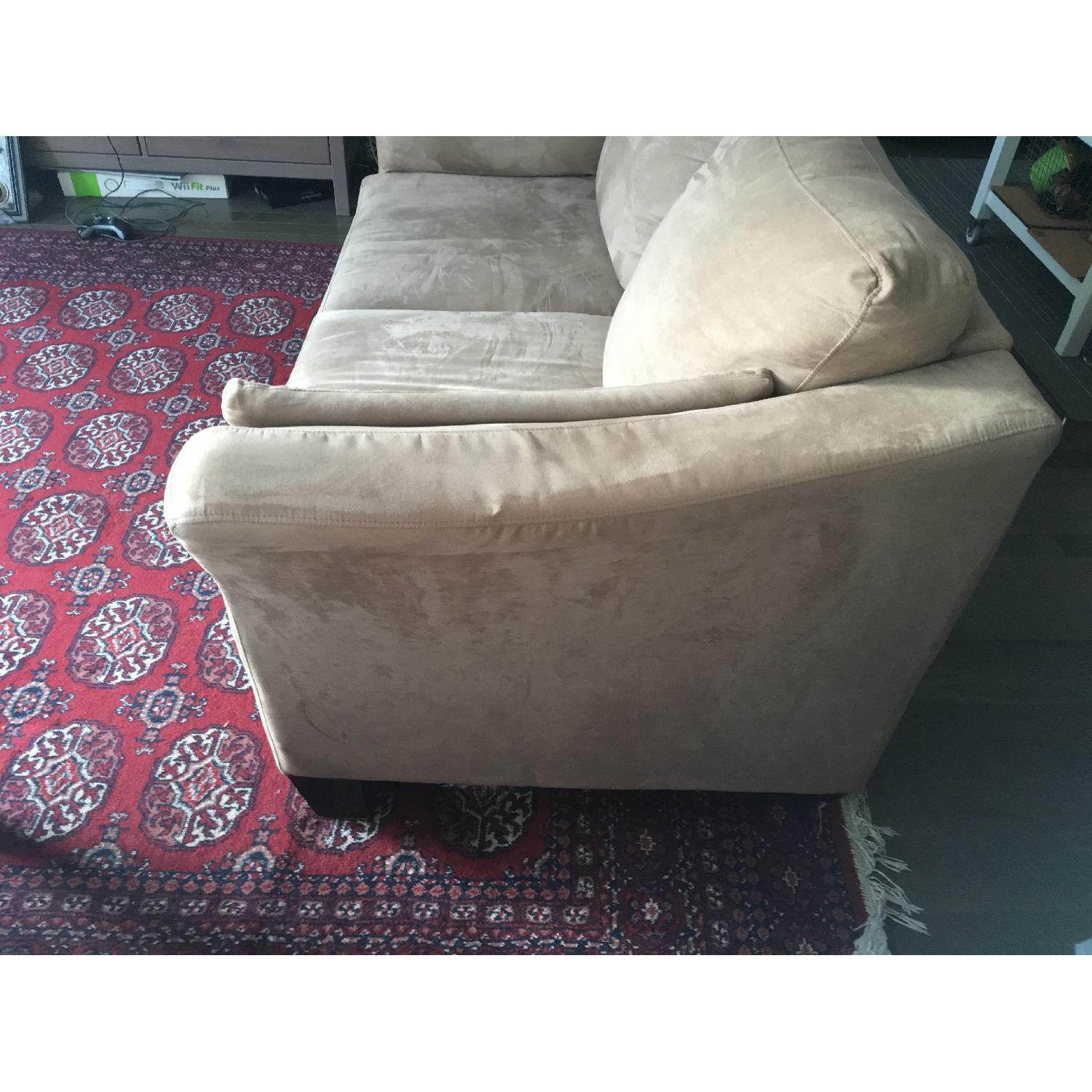 Jennifer Convertibles Beige Loveseat - image-2