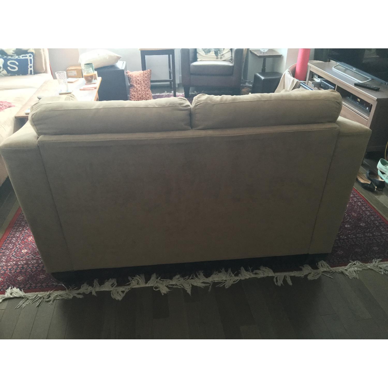 Jennifer Convertibles Beige Loveseat - image-3