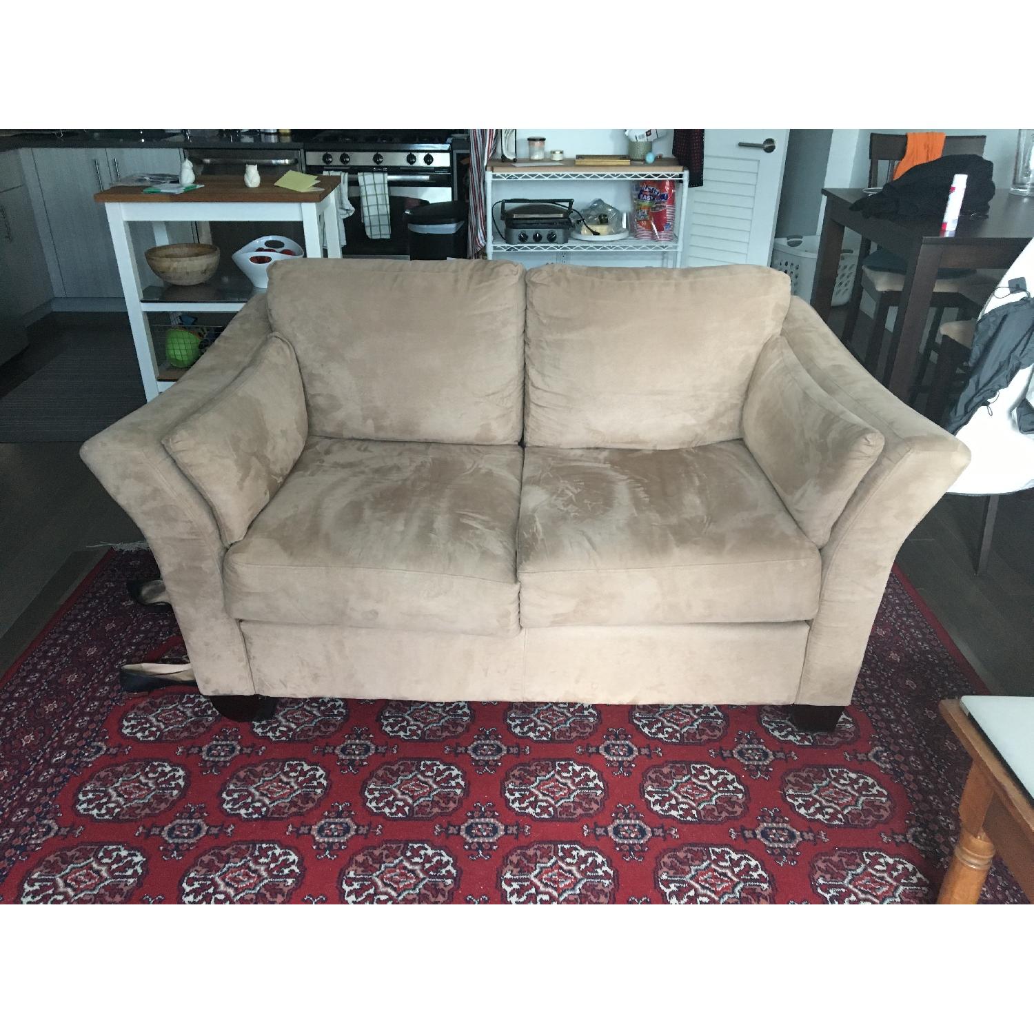 Jennifer Convertibles Beige Loveseat - image-4