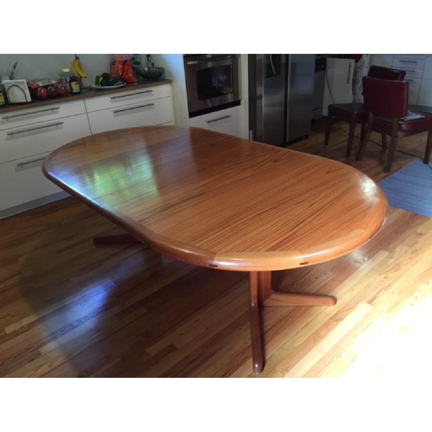 Mid-Century Modern Solid Wood Round Dining Table - image-3