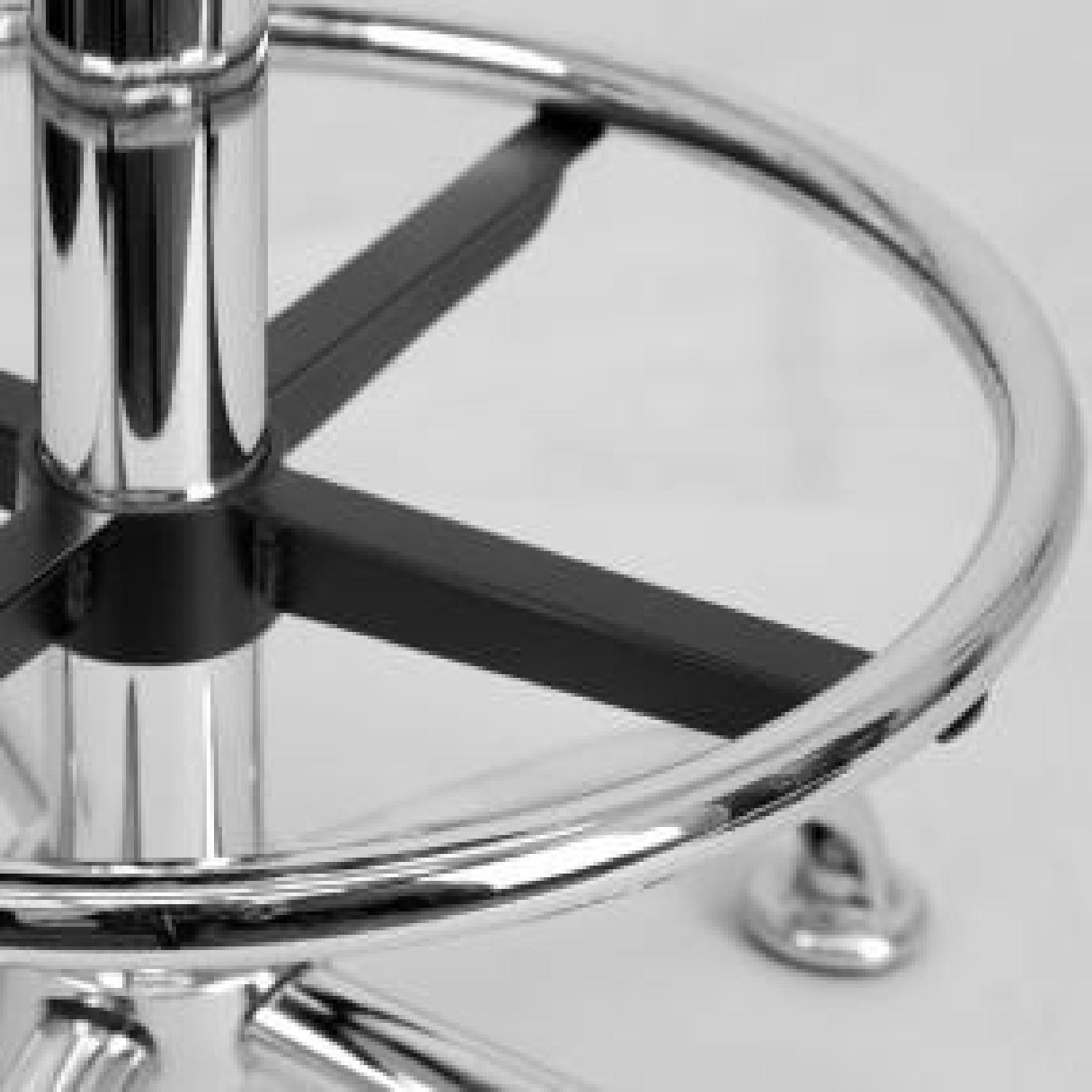 Flash Furniture Black & Chrome Drafting Stool w/ Tractor Seat - image-5