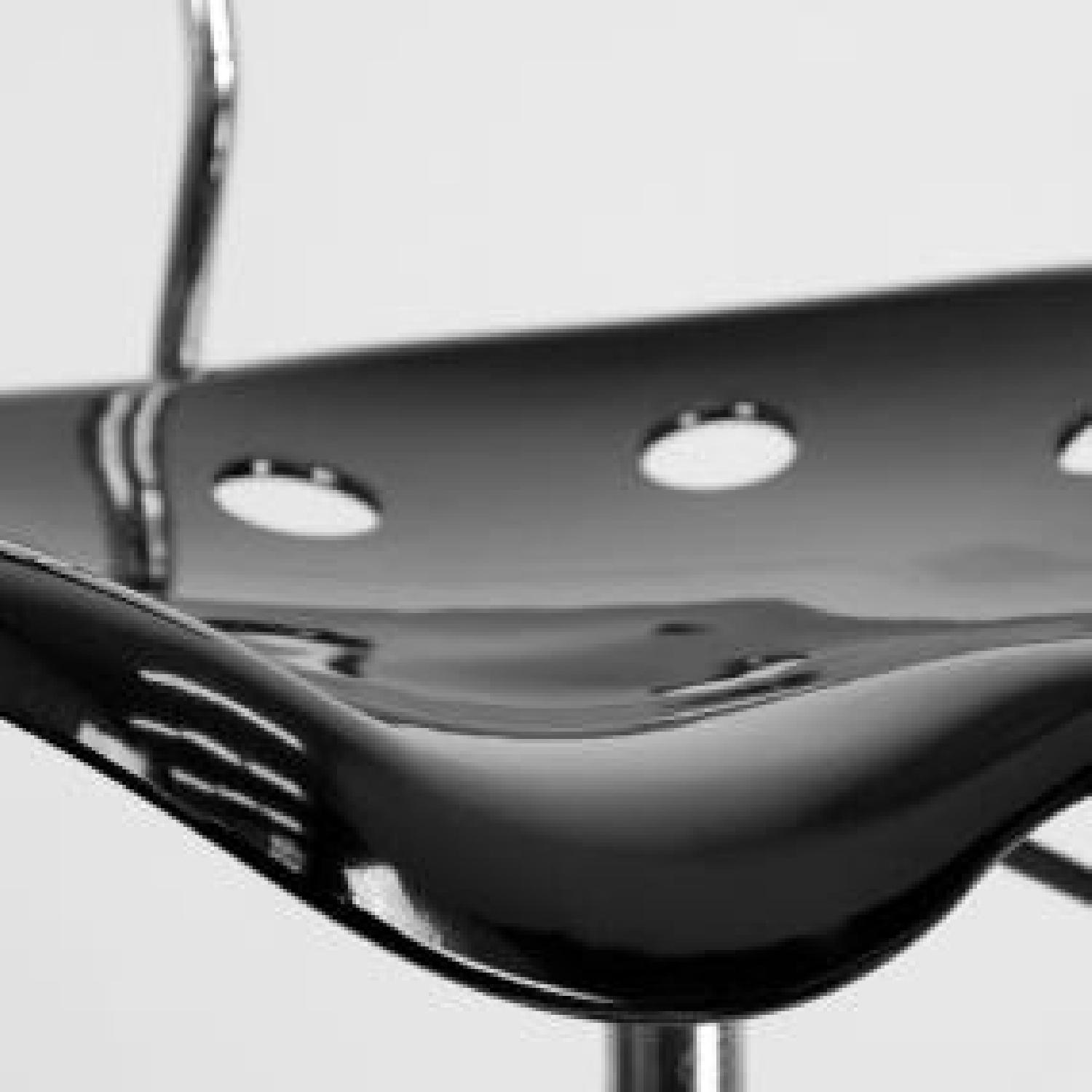 Flash Furniture Black & Chrome Drafting Stool w/ Tractor Seat - image-7