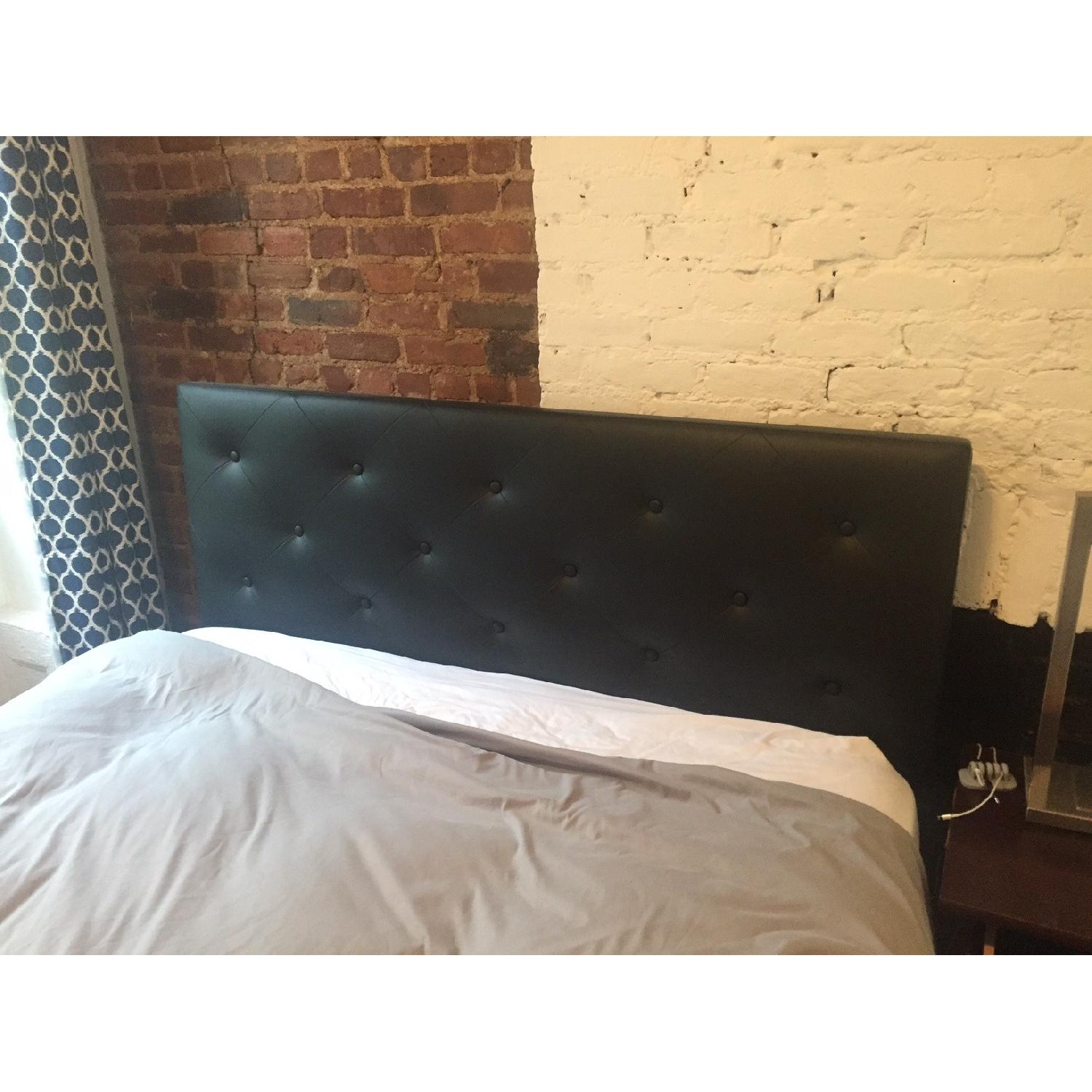 Baxton Studio Kearney Black Modern Upholstered Headboard - image-3