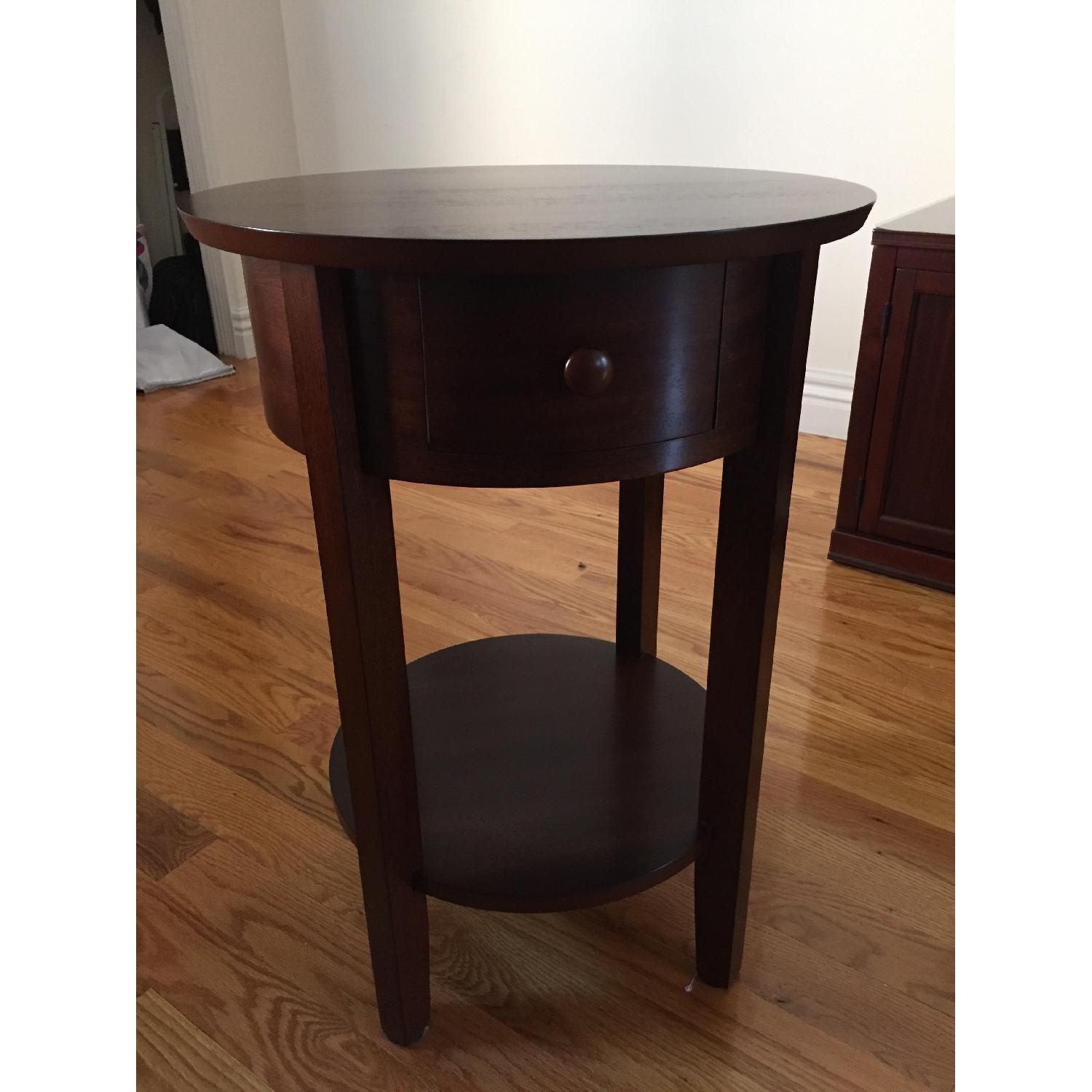 Pottery Barn Julia Bedside Table in Mahogany Stain - image-1