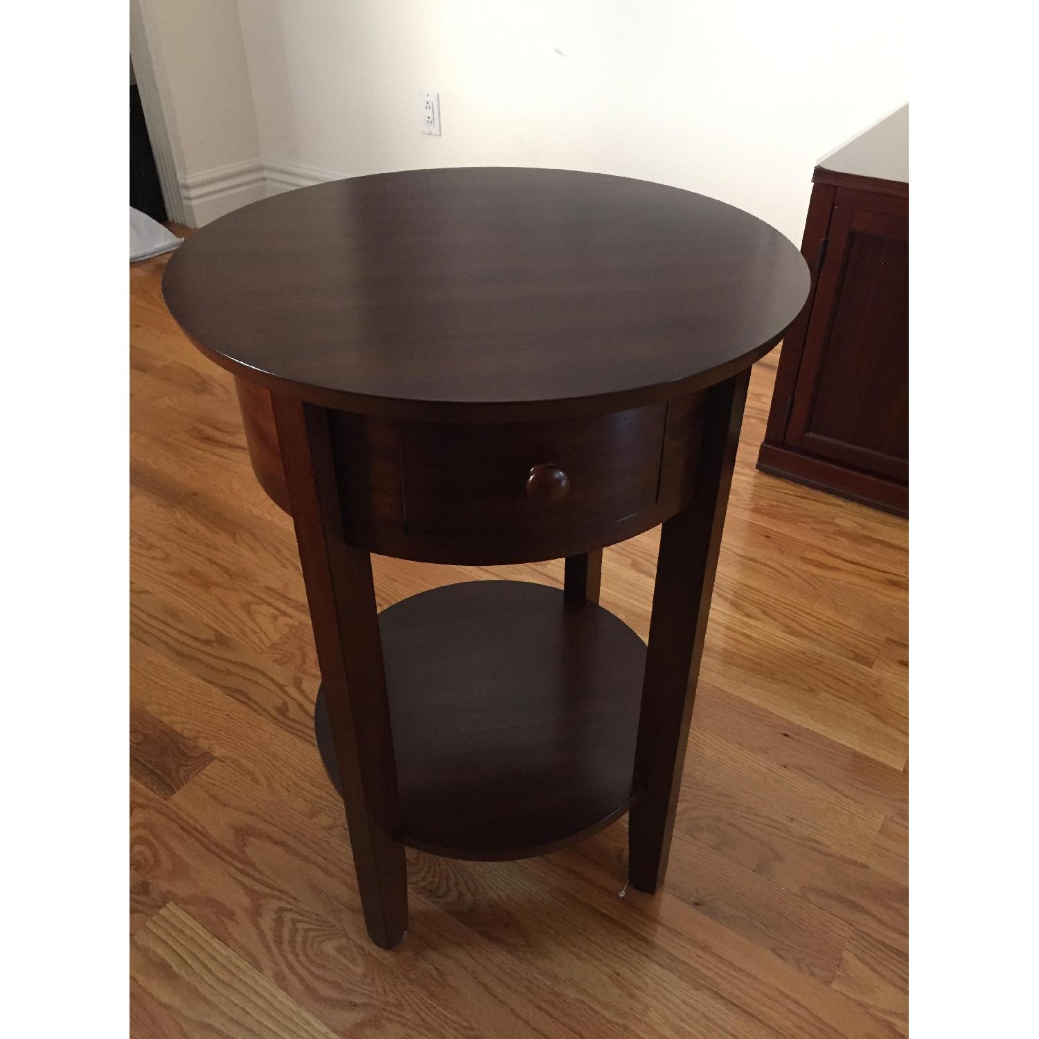 Pottery Barn Julia Bedside Table in Mahogany Stain - image-2