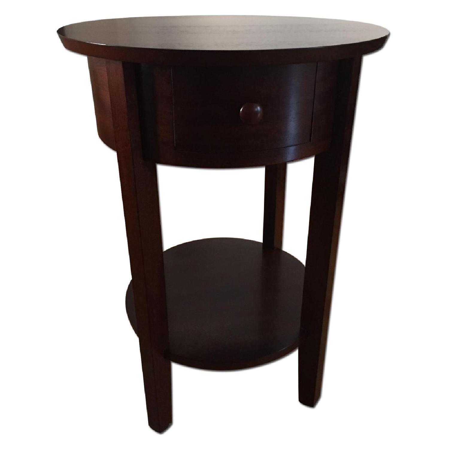 Pottery Barn Julia Bedside Table in Mahogany Stain - image-0