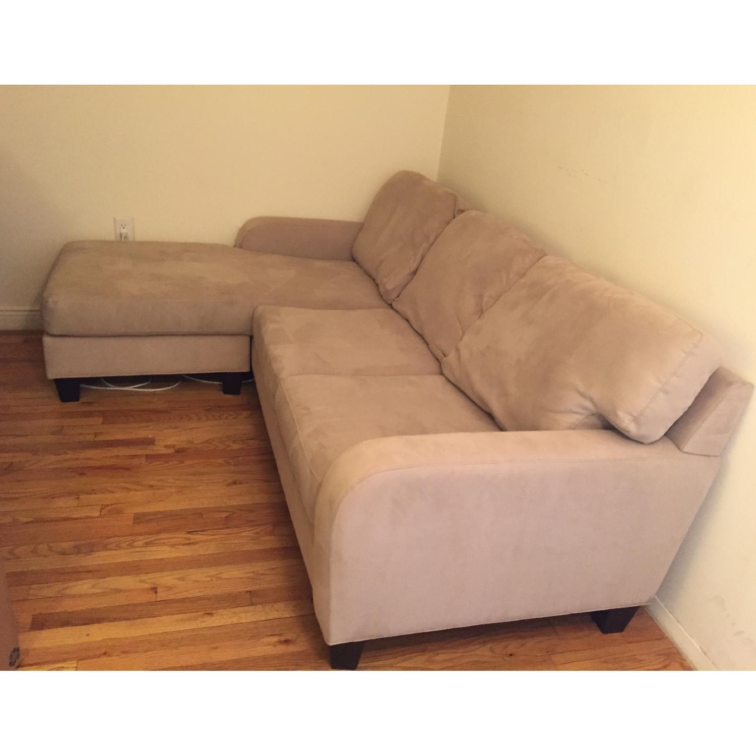Cindy Crawford 2 Piece Taupe Sectional - image-1