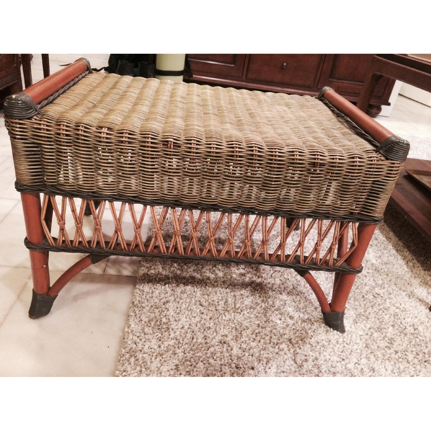 Wicker Loveseat + Chair & Ottoman - image-6