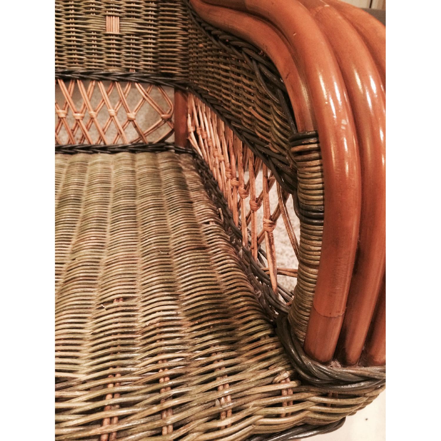 Wicker Loveseat + Chair & Ottoman - image-7