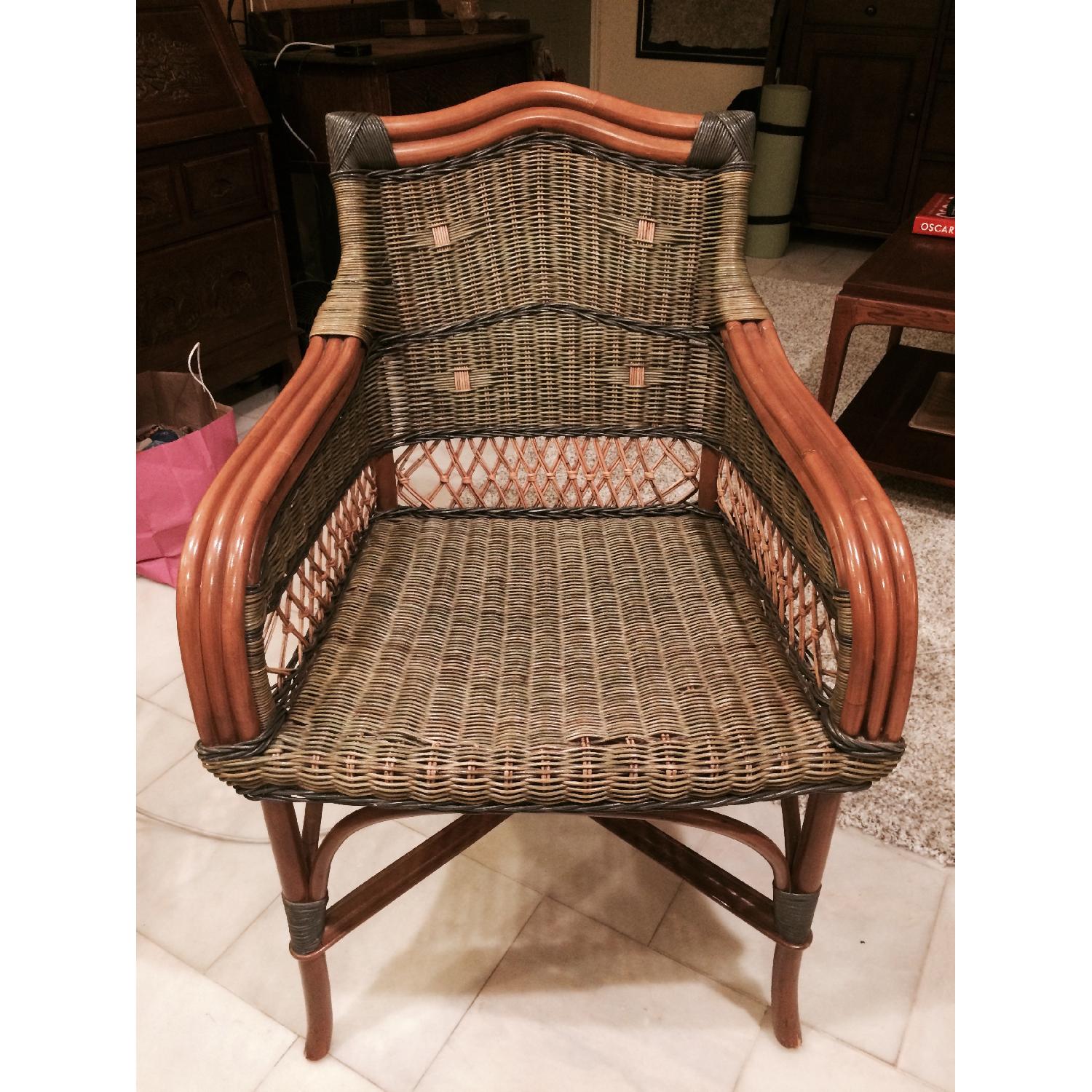 Wicker Loveseat + Chair & Ottoman - image-8