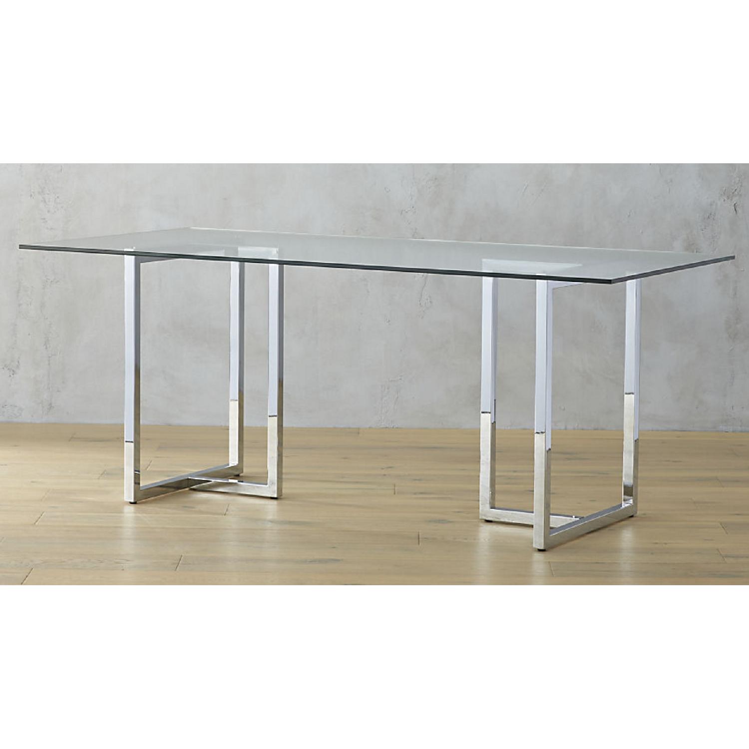CB2 Silverado Chrome Rectangular Dining Table - image-2