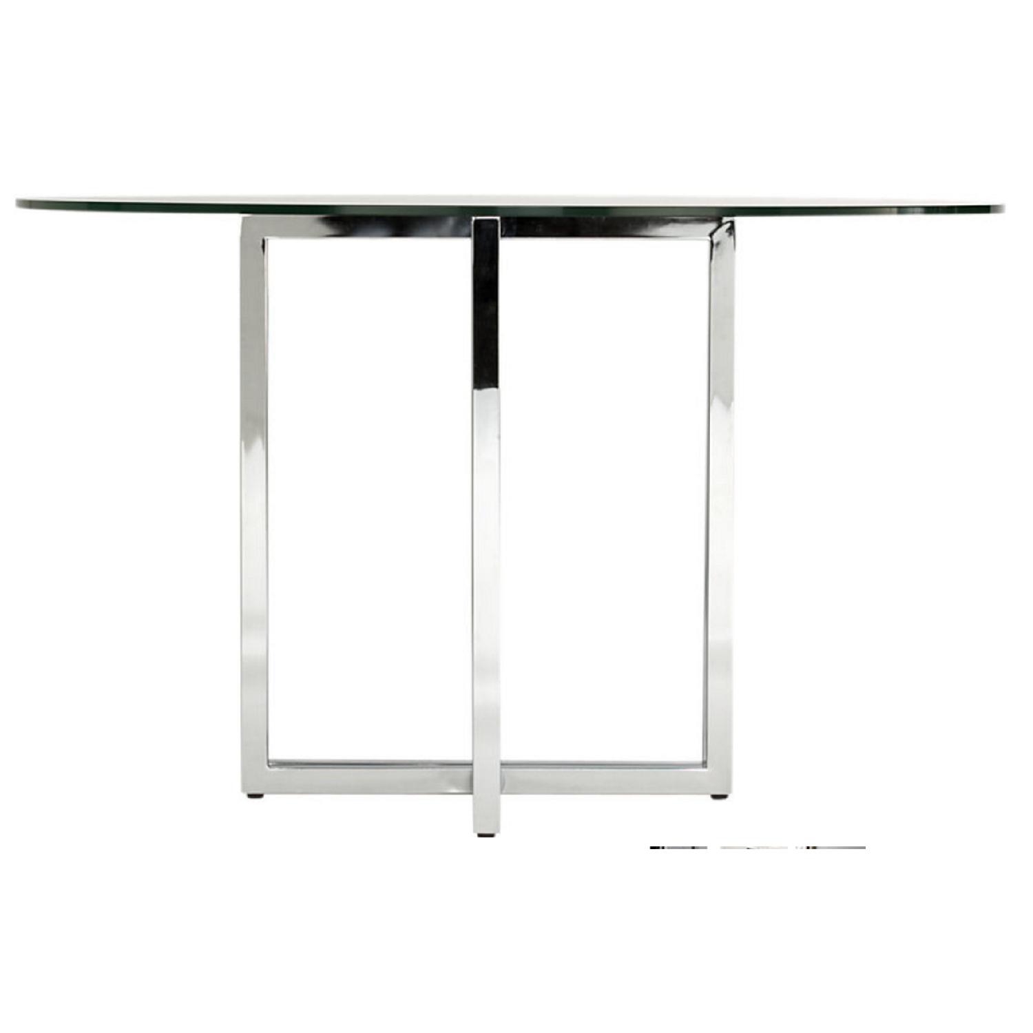 CB2 Silverado Chrome Rectangular Dining Table - image-4