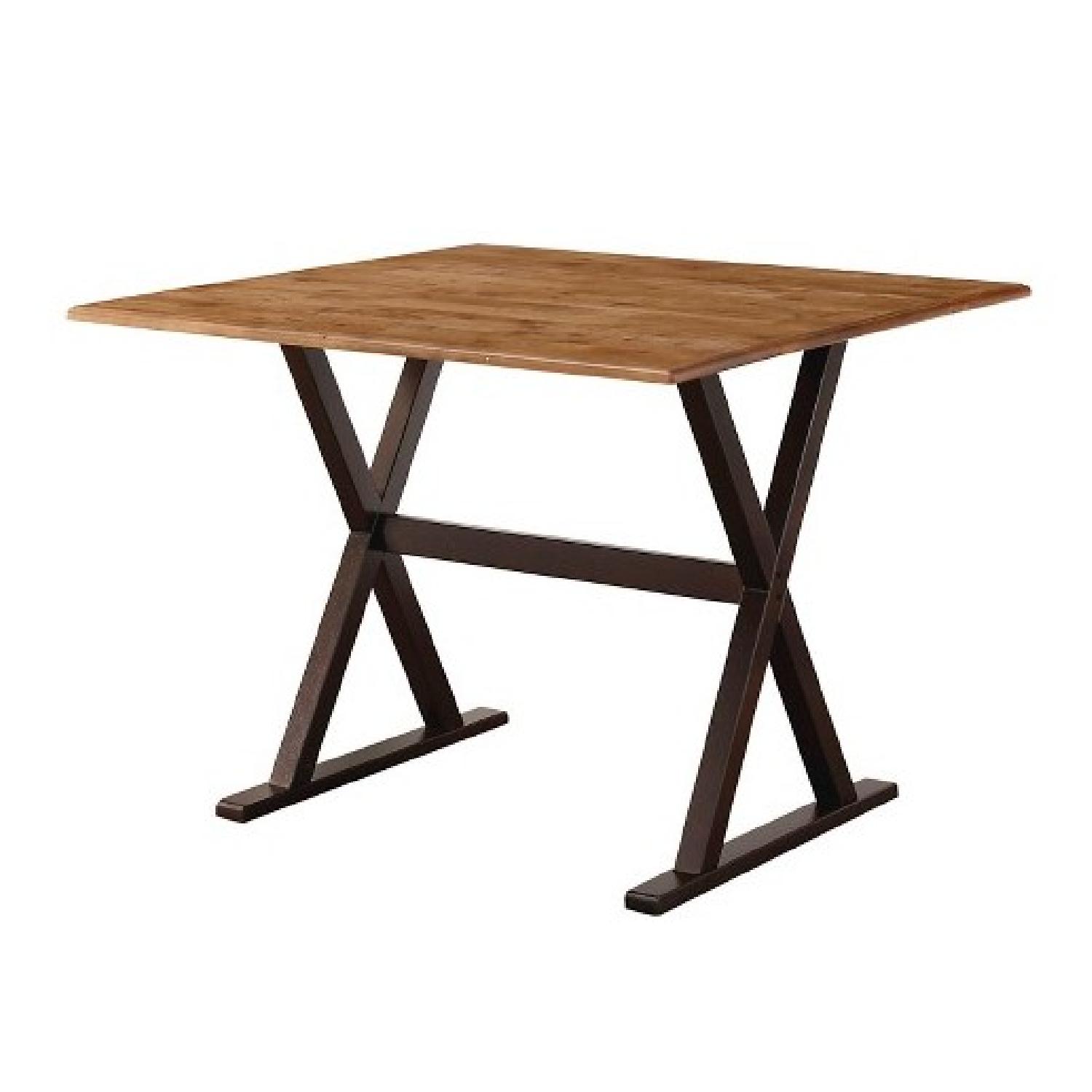 Kitchen/Dining Drop Leaf Rustic Dining Table in Brown - image-1