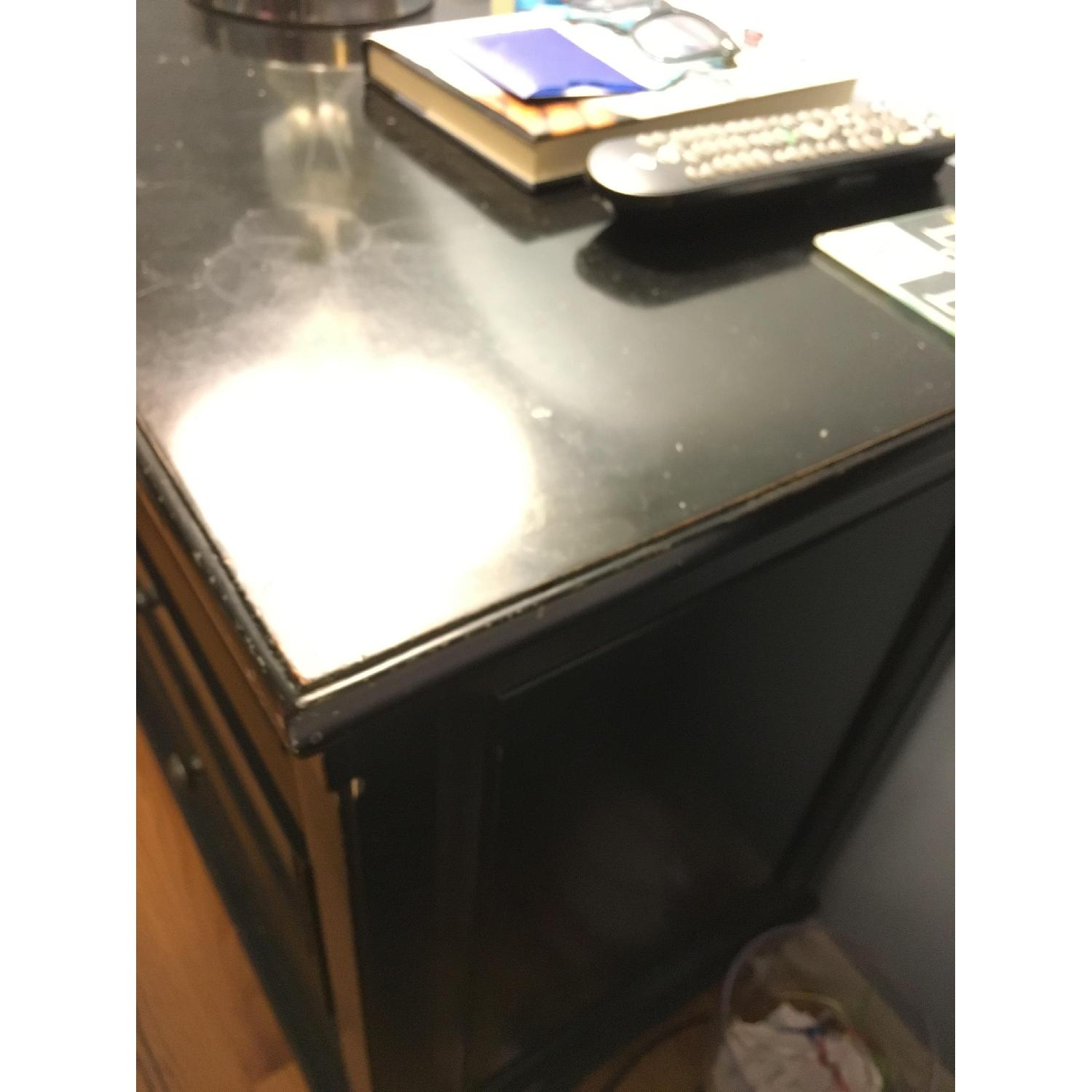 Solid Dark Wood 3 Drawer Bedside Table - image-5