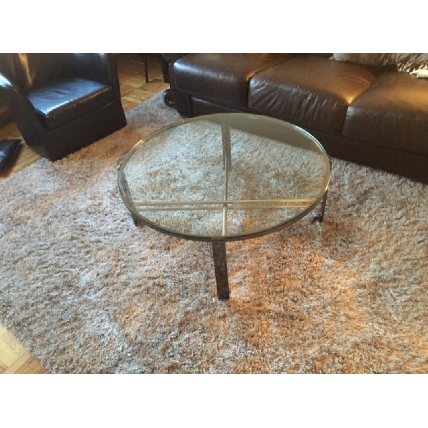 Glass Contemporary Coffee Table - image-1