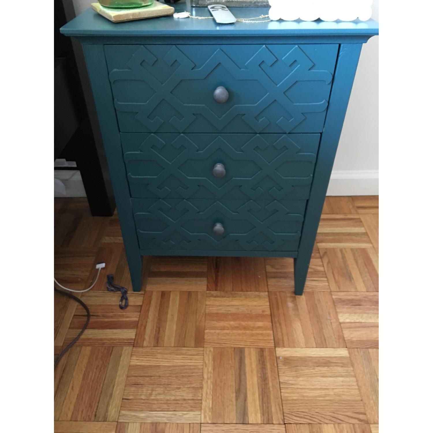 Threshold Teal Nightstand/End Table - image-1