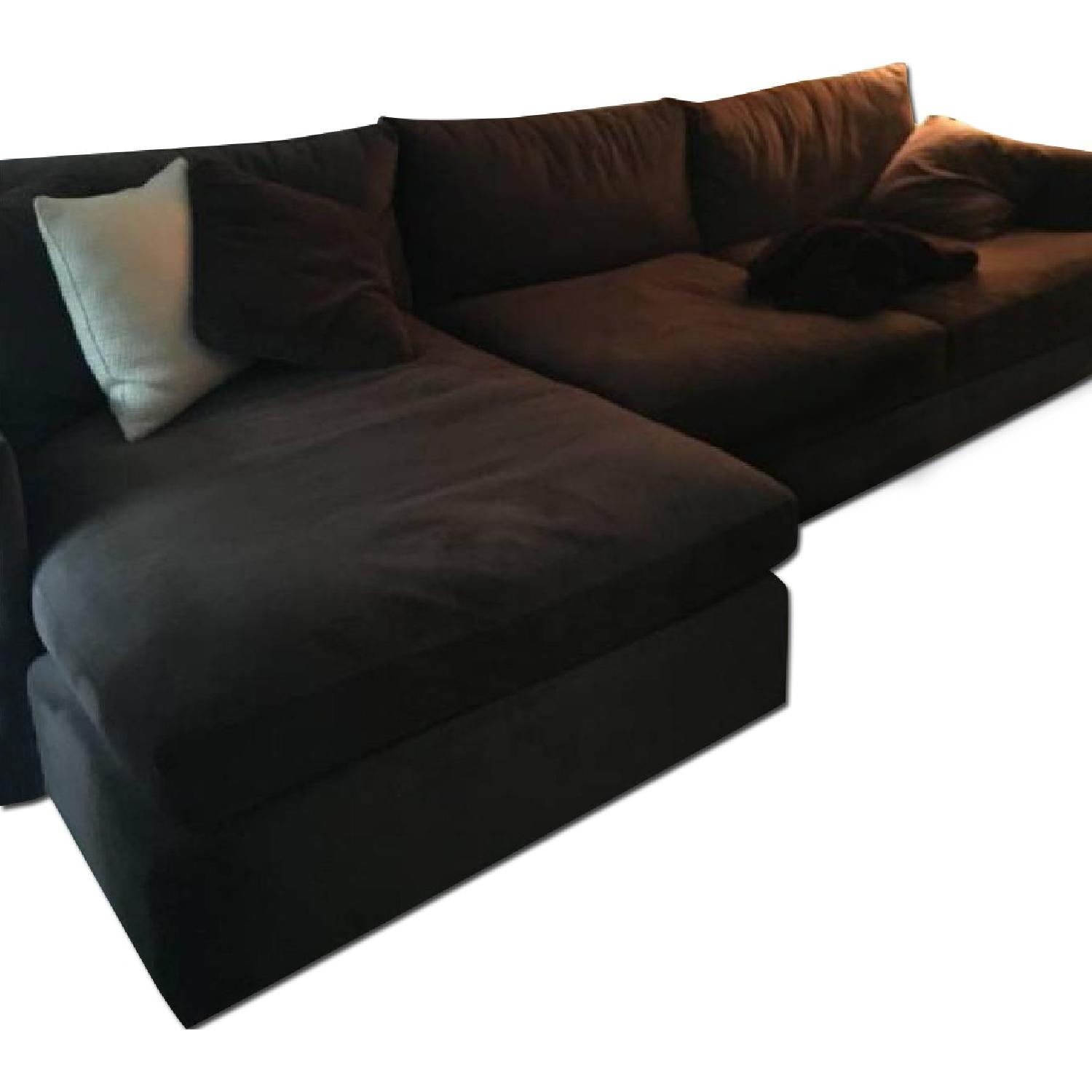 Crate & Barrel Brown Lounge Sectional - image-0