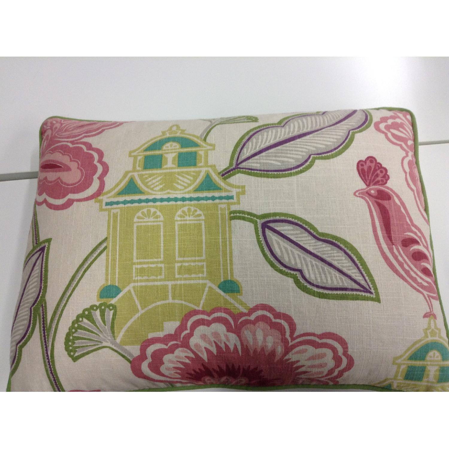 Bettertex Interiors Design Shumacher Pagoda Fabric Decorative Pillows - Pair - image-4