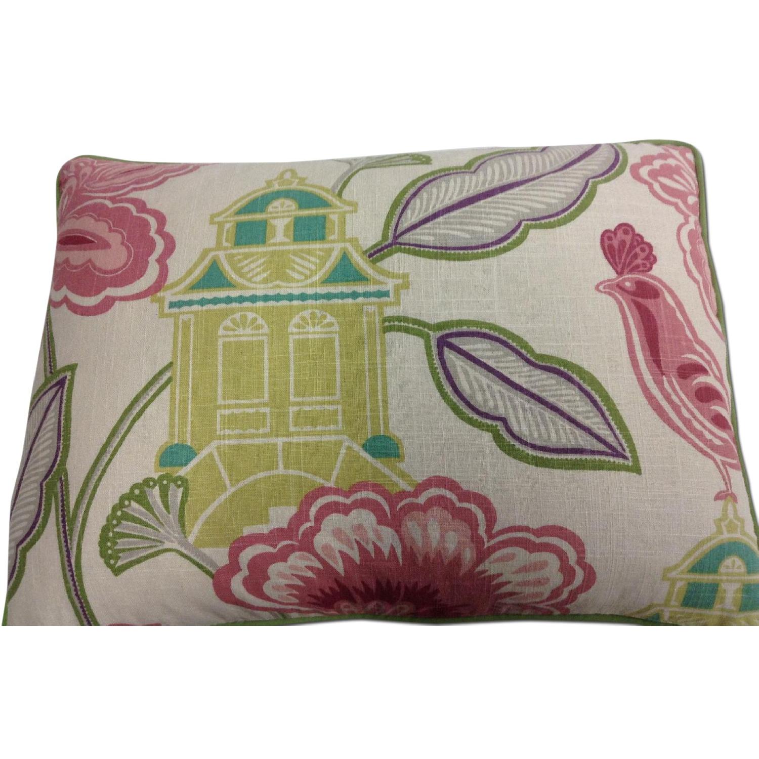 Bettertex Interiors Design Shumacher Pagoda Fabric Decorative Pillows - Pair - image-0