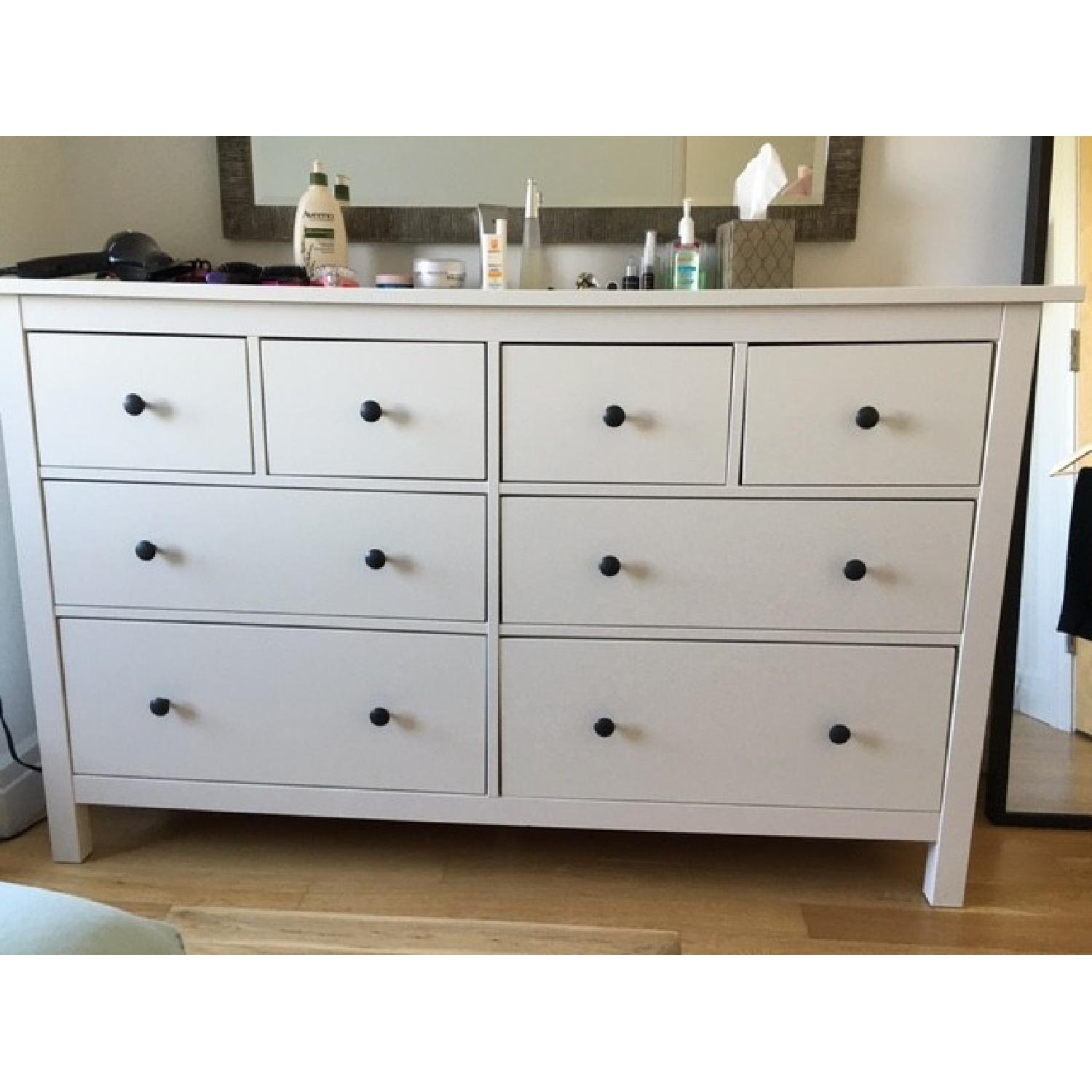 Ikea White Hemnes 8 Drawer Dresser AptDeco