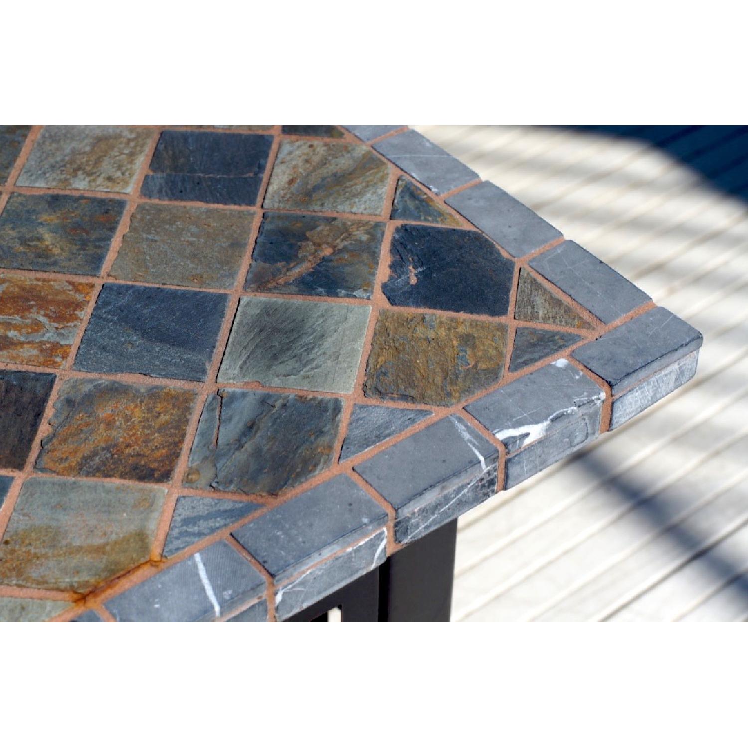 Blue Rhino Gas Outdoor Firebowl w/ Slate/Marble Mantel - image-4