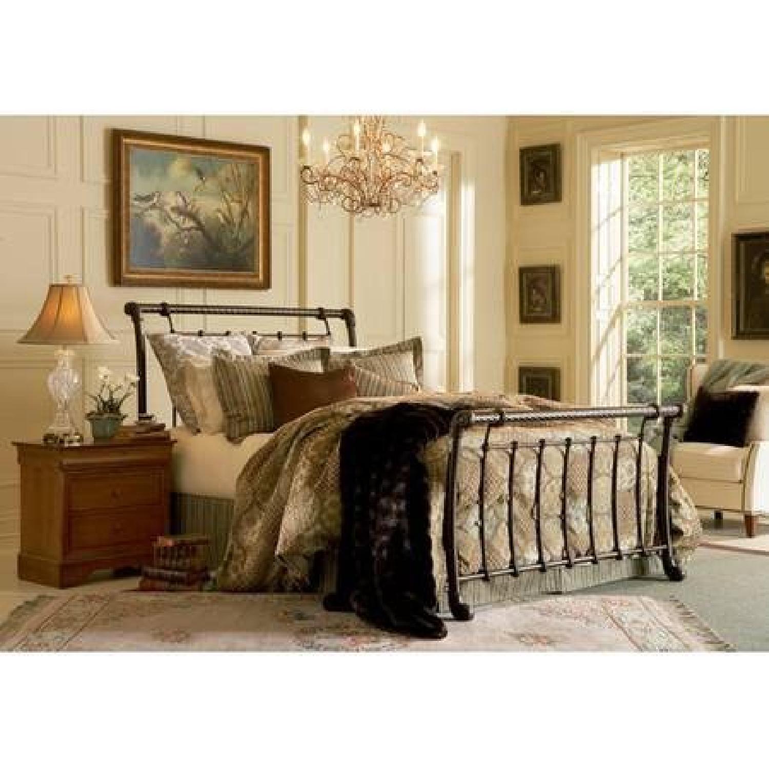 Fashion Bed Design Bronze Iron Sleigh Queen Bed - image-4