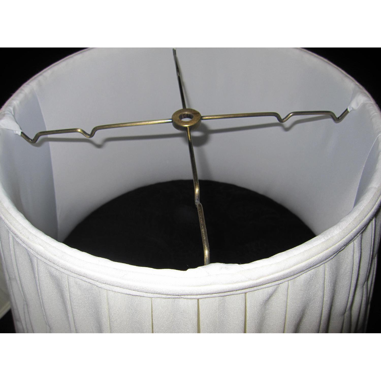 Ivory Silk-Lined Silk Pleated Lamp Shades - image-3