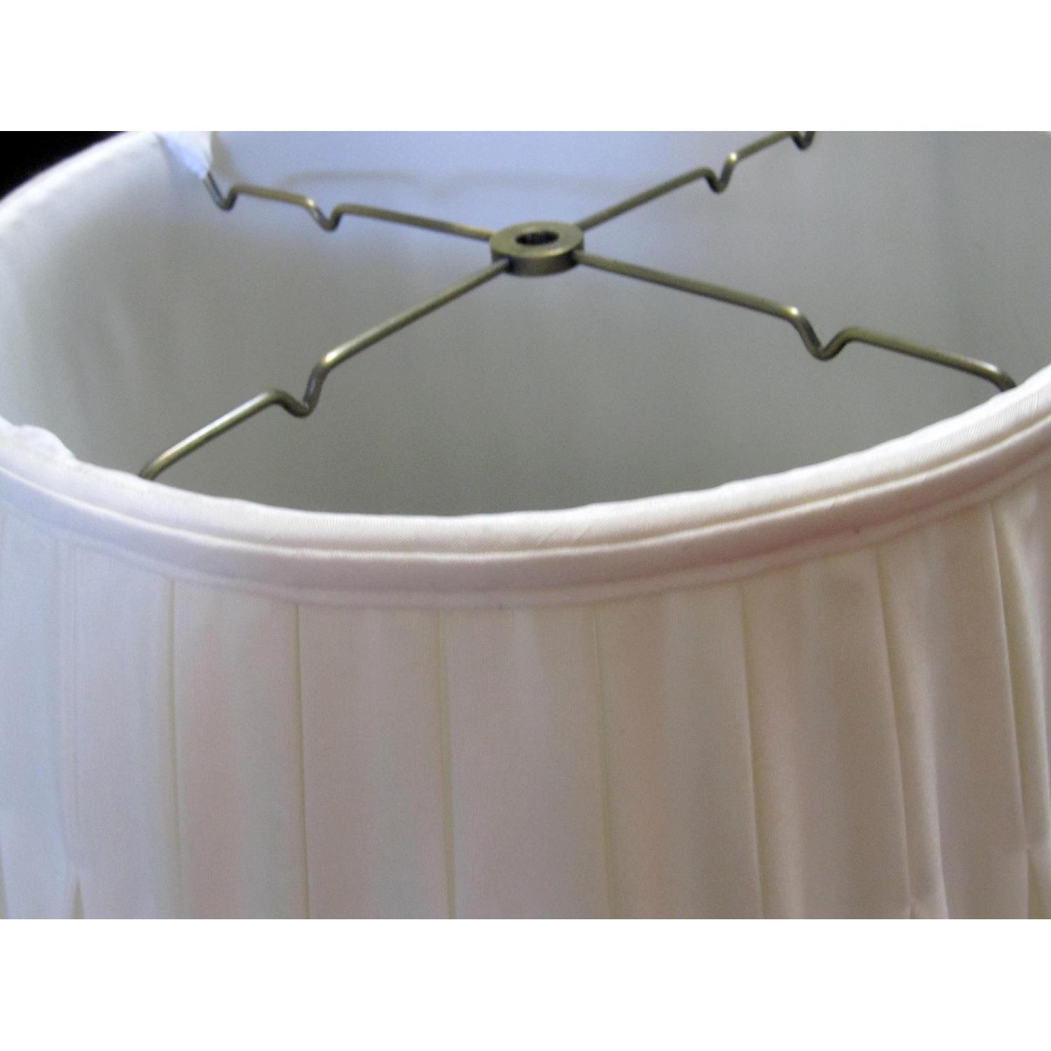 Ivory Silk-Lined Silk Pleated Lamp Shades - image-4