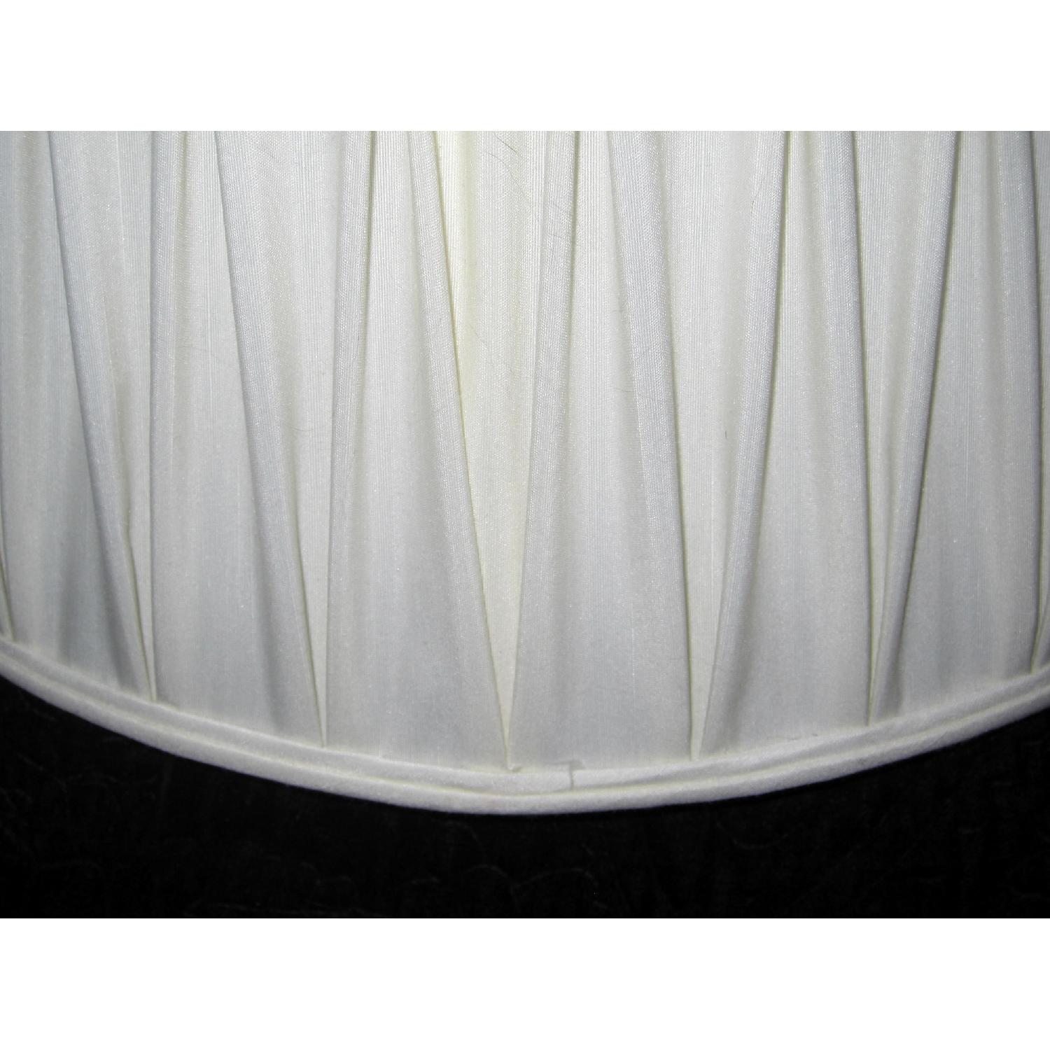 Ivory Silk-Lined Silk Pleated Lamp Shades - image-7