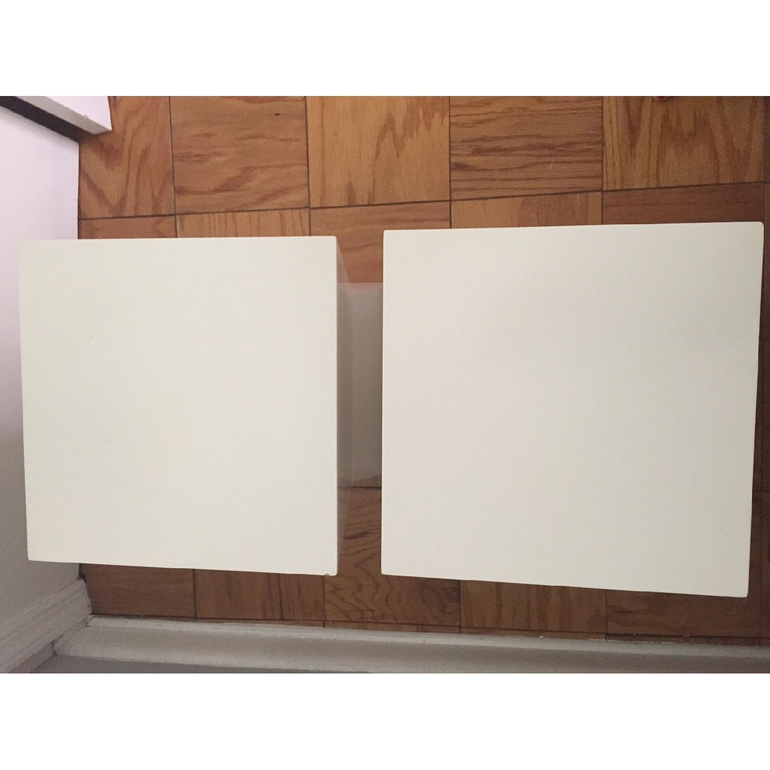 West Elm Rustic Block Side Tables - Pair - image-3