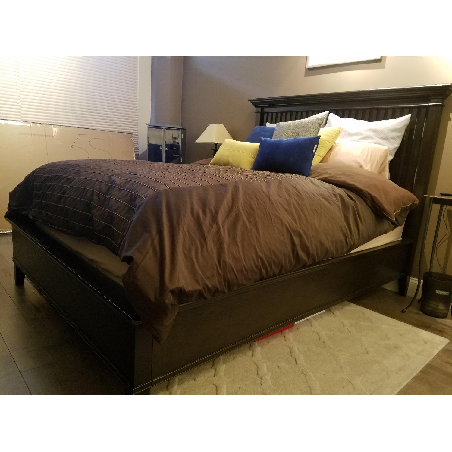 Crate & Barrel Solid Wood Bed Frame - image-1