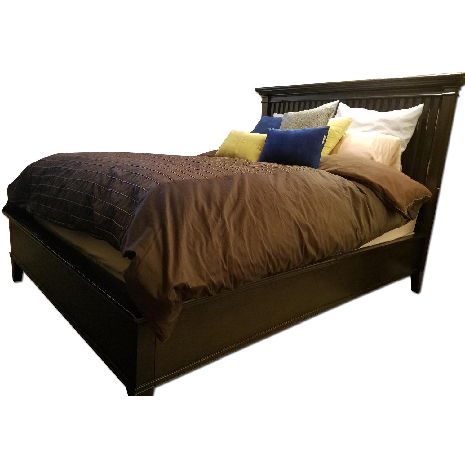 Crate & Barrel Solid Wood Bed Frame - image-0
