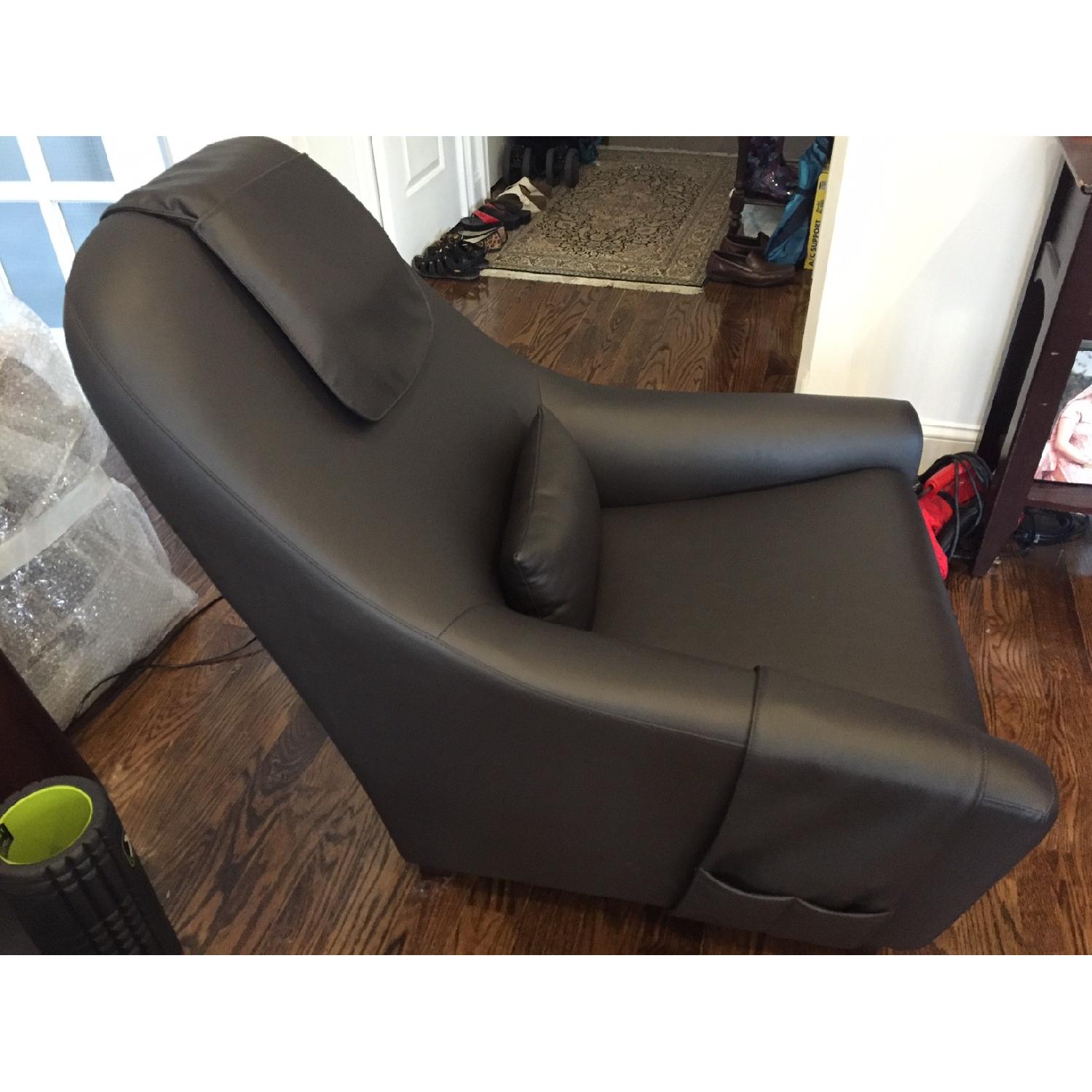 Dark Chocolate Leather Armchair - image-3