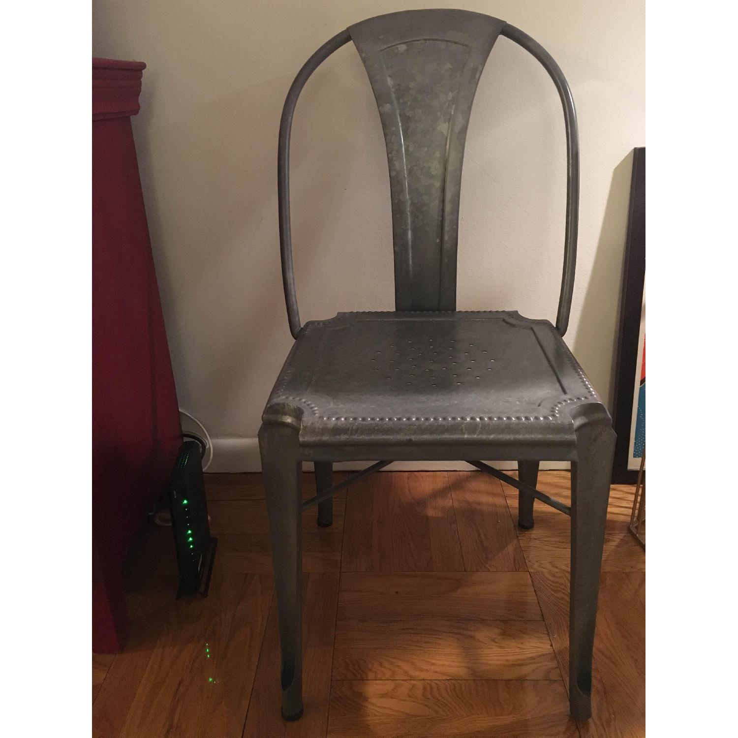 Crate & Barrel Lyle Metal Dining Chairs - Set of 3 - image-2