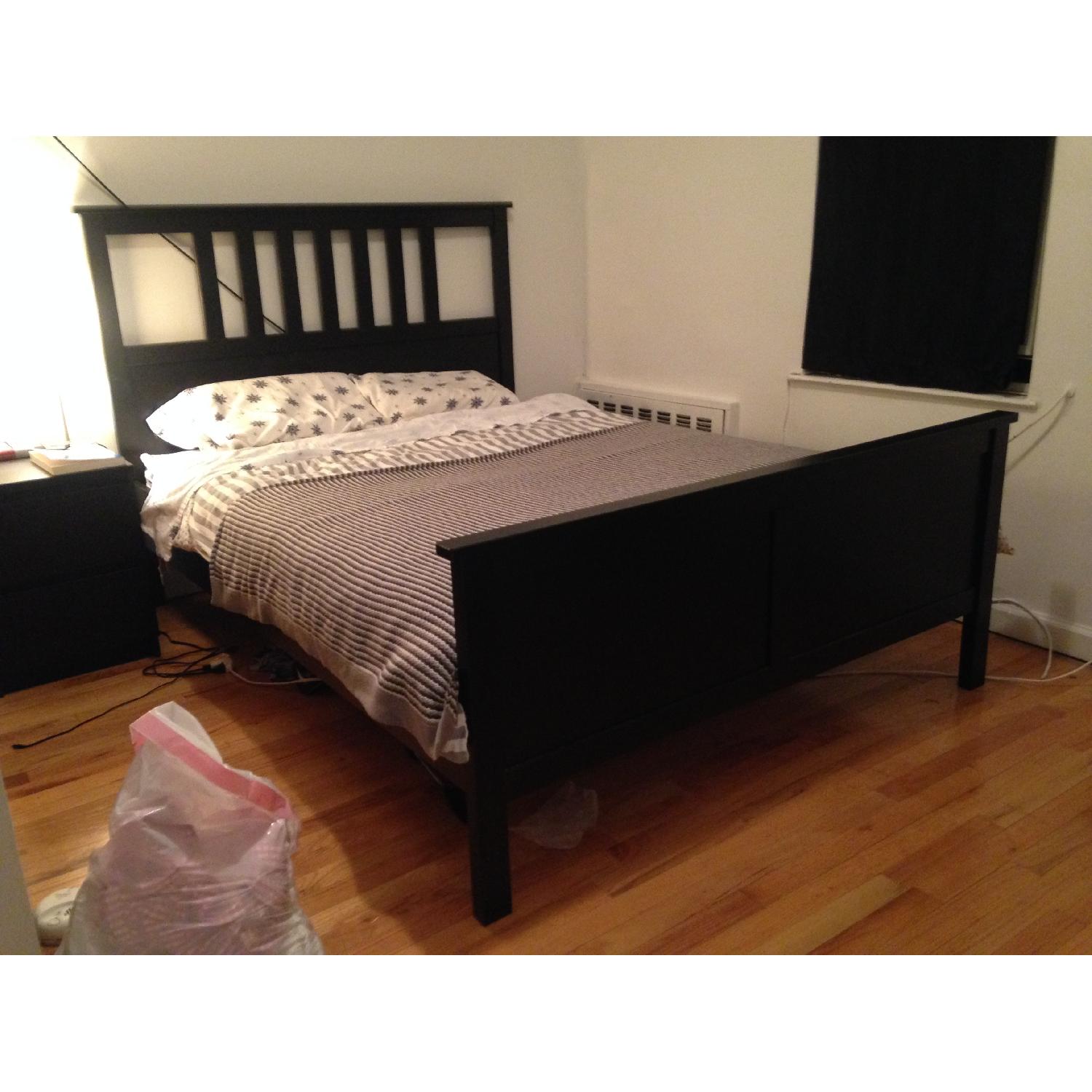 Ikea Black Wood Full Size Bed - image-2
