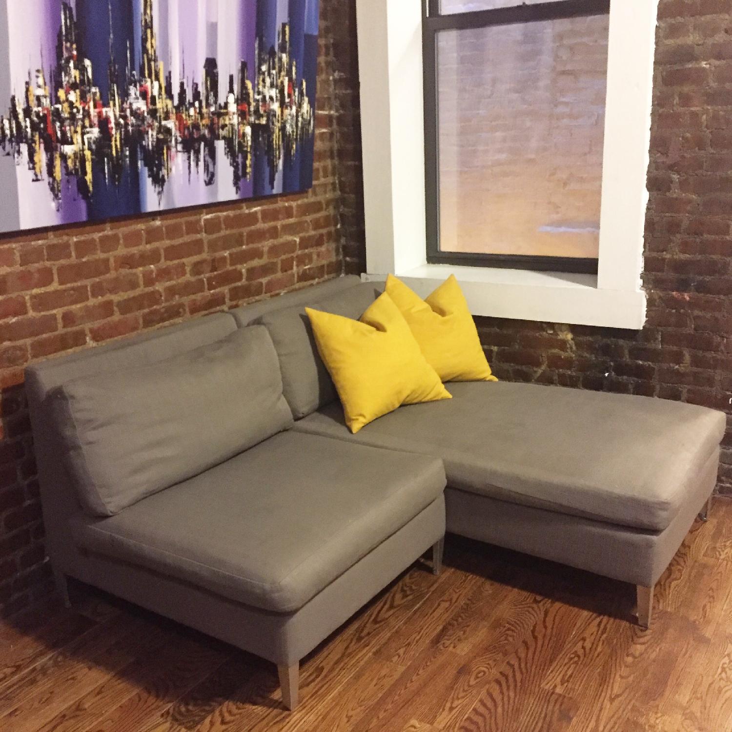 CB2 Cielo Gray 2-Piece Sectional - image-1
