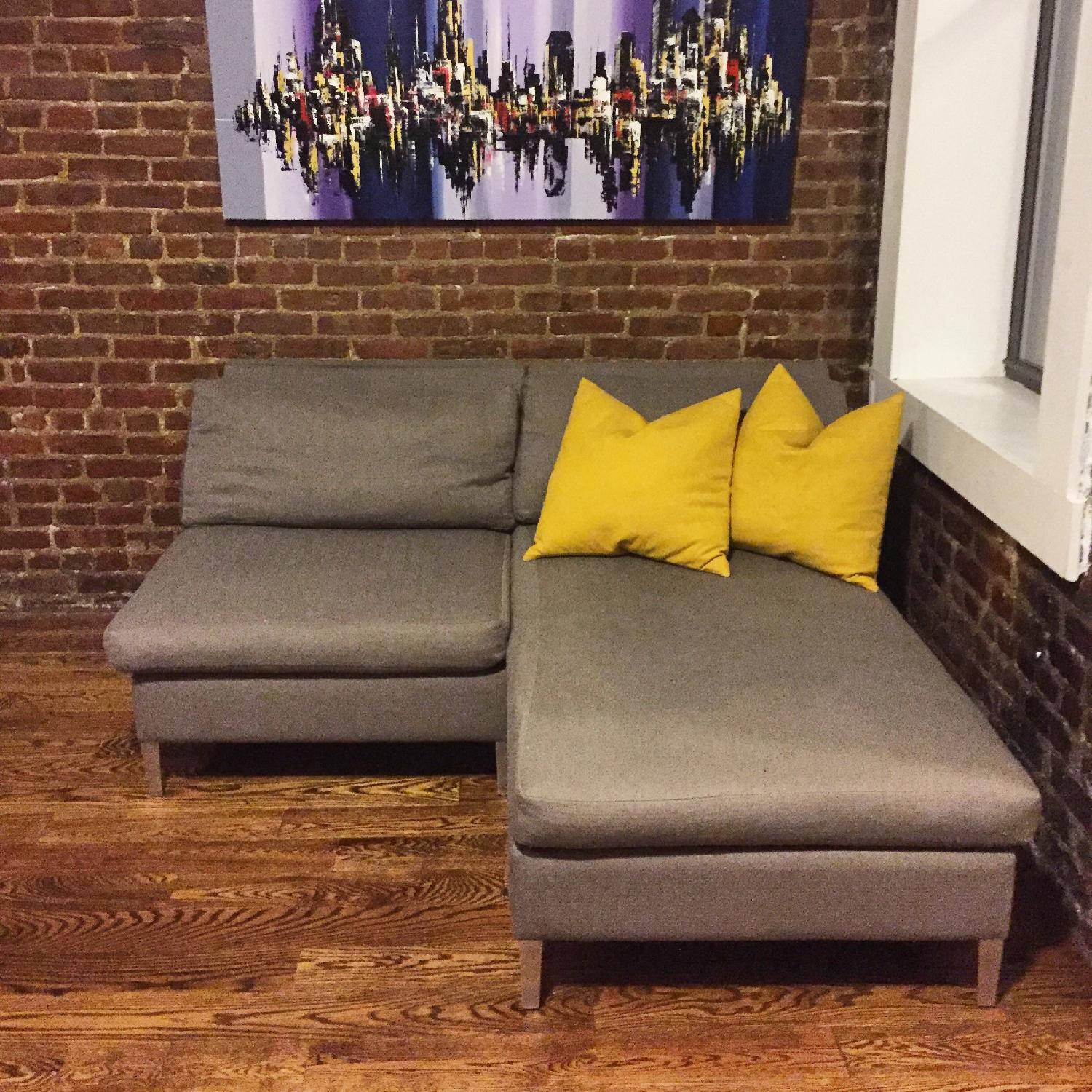 CB2 Cielo Gray 2-Piece Sectional - image-2
