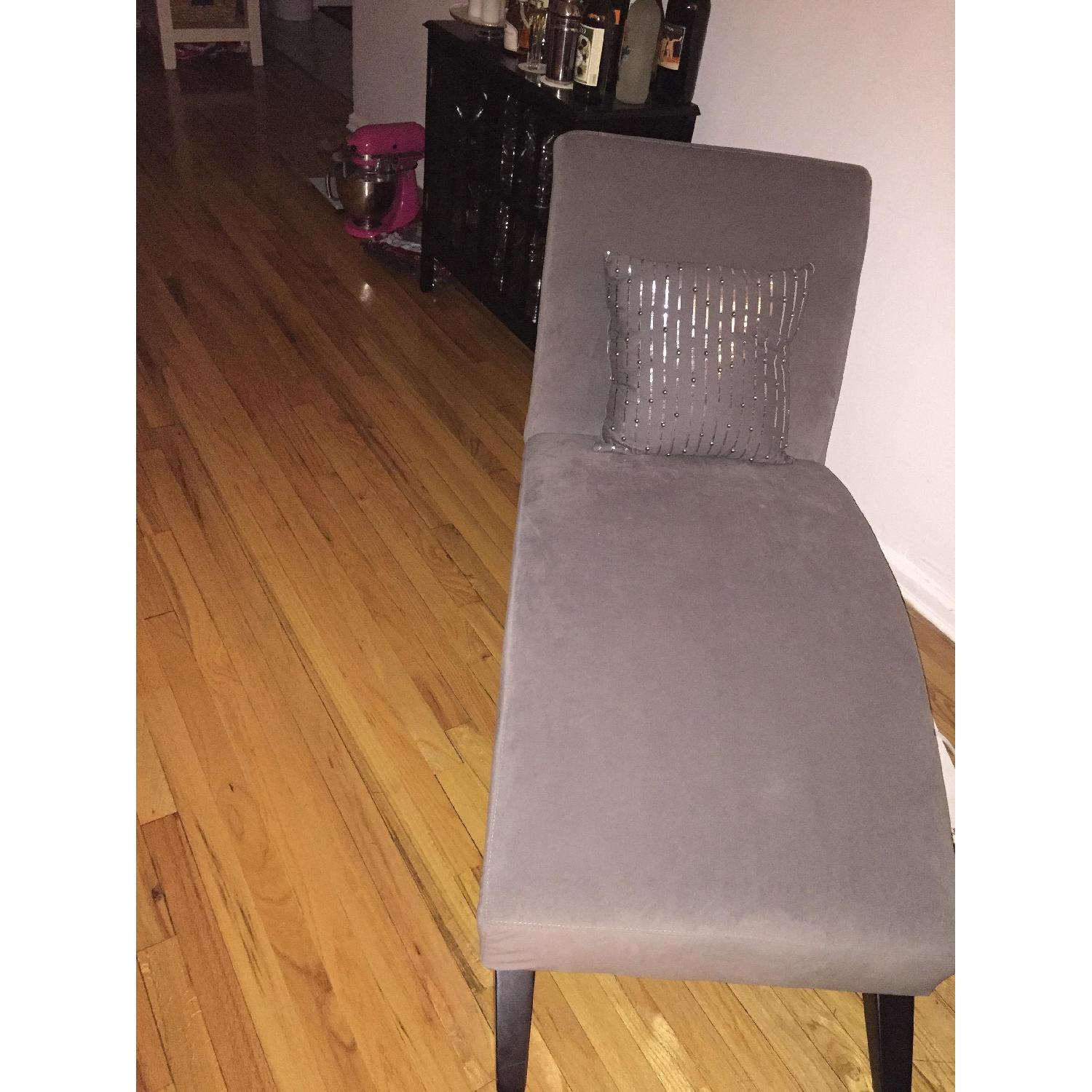 Chaise in Grey Velvet - image-4