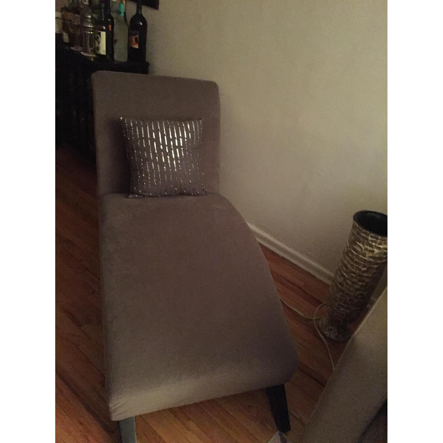 Chaise in Grey Velvet - image-5