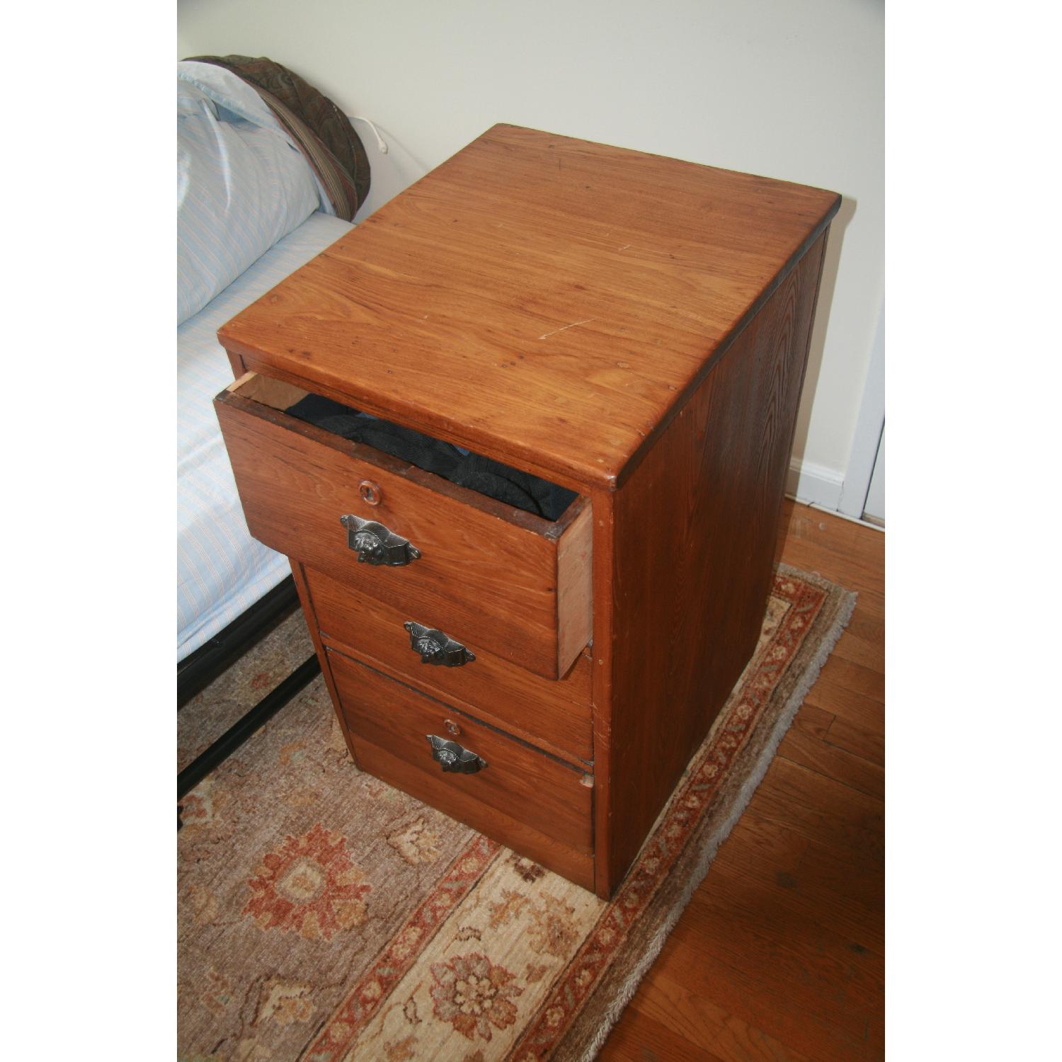 Antique Oak Small 3 Drawer Stand - image-1