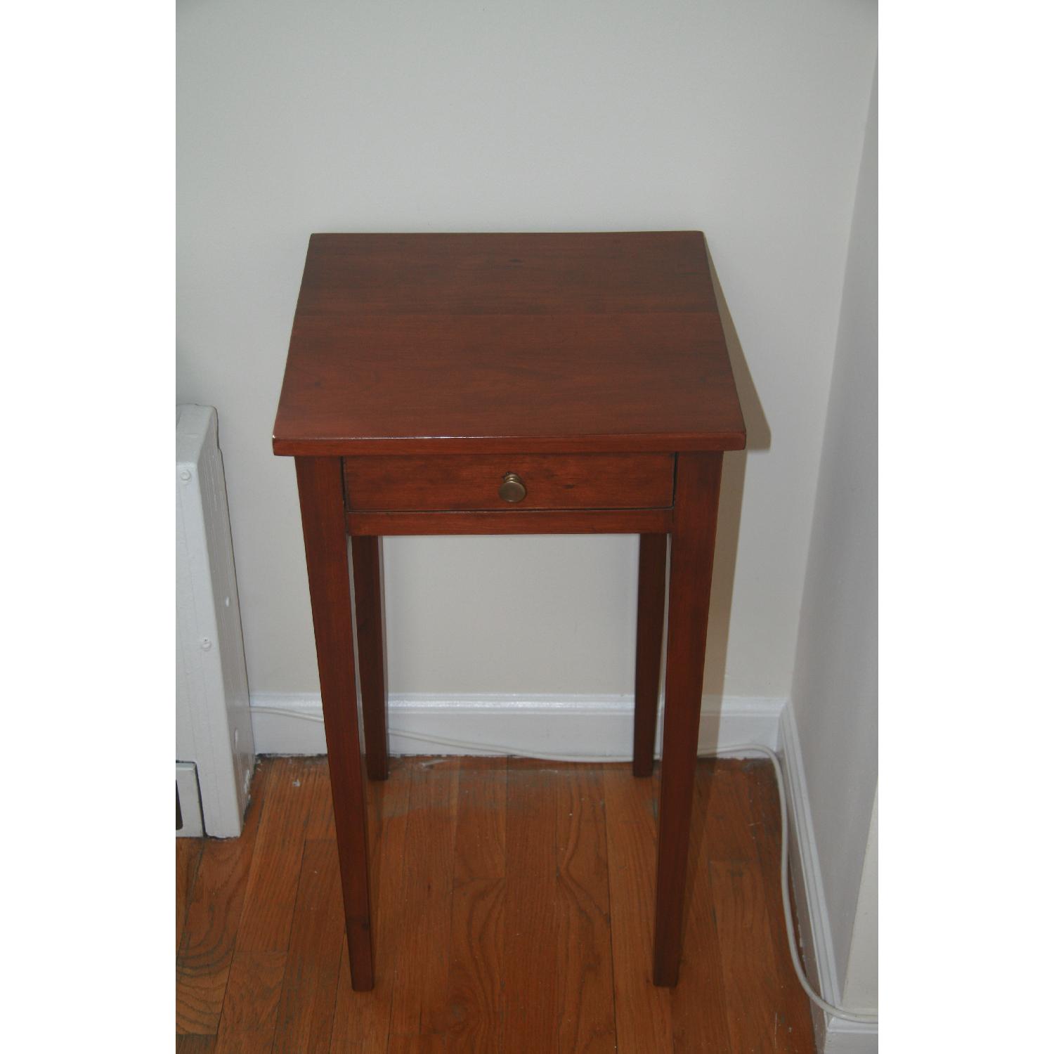 Antique Solid Cherry Stand w/ Hepplewhite Legs - image-2