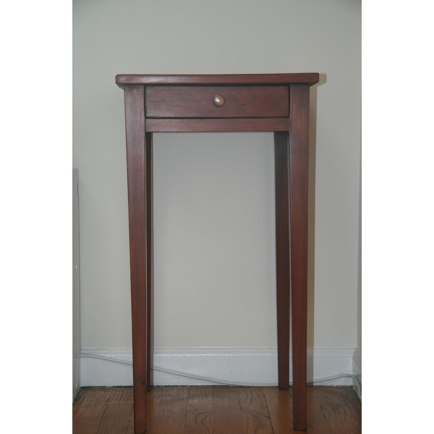 Antique Solid Cherry Stand w/ Hepplewhite Legs - image-3