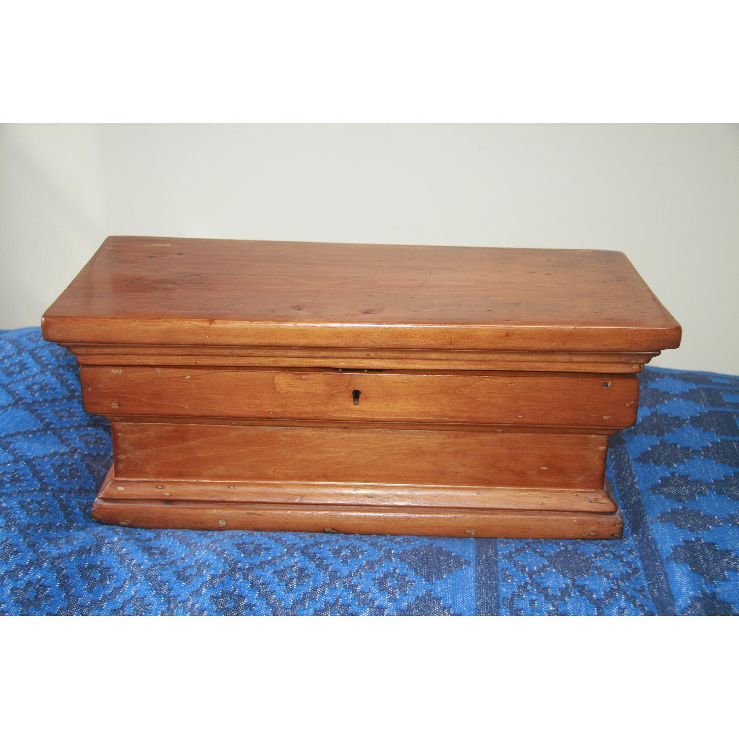Antique Solid PIne Captains Chest - image-1