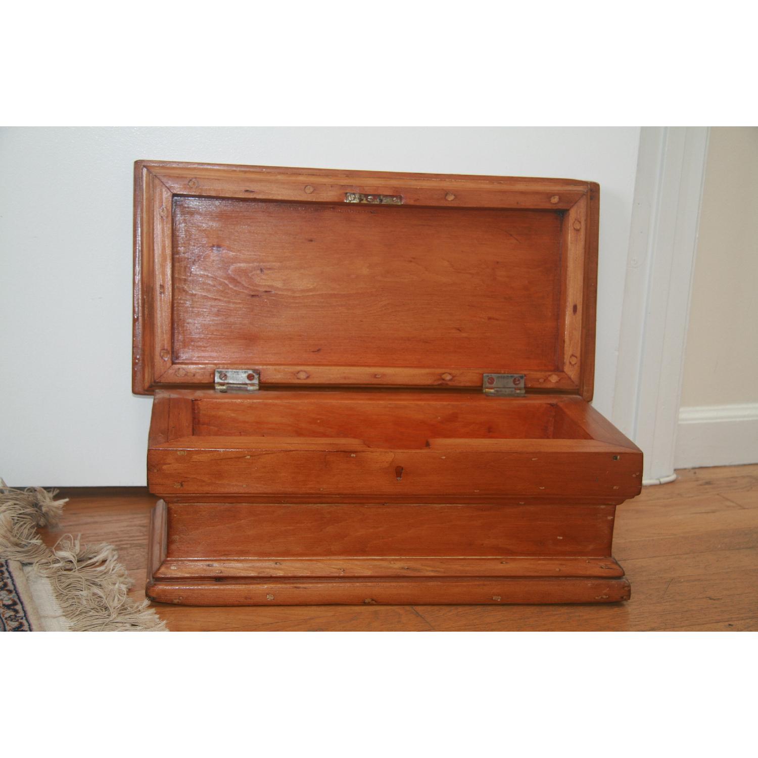 Antique Solid PIne Captains Chest - image-2
