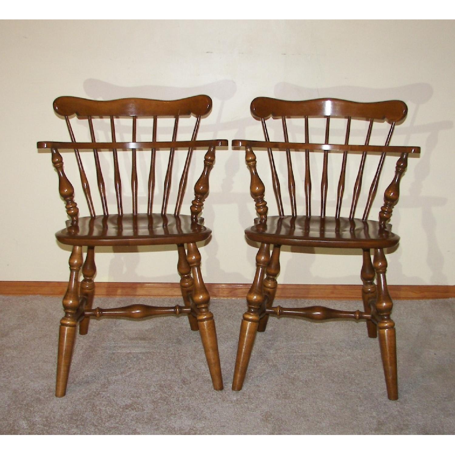 Ethan Allen Comb Back Maple Chair - 2 Available - image-1
